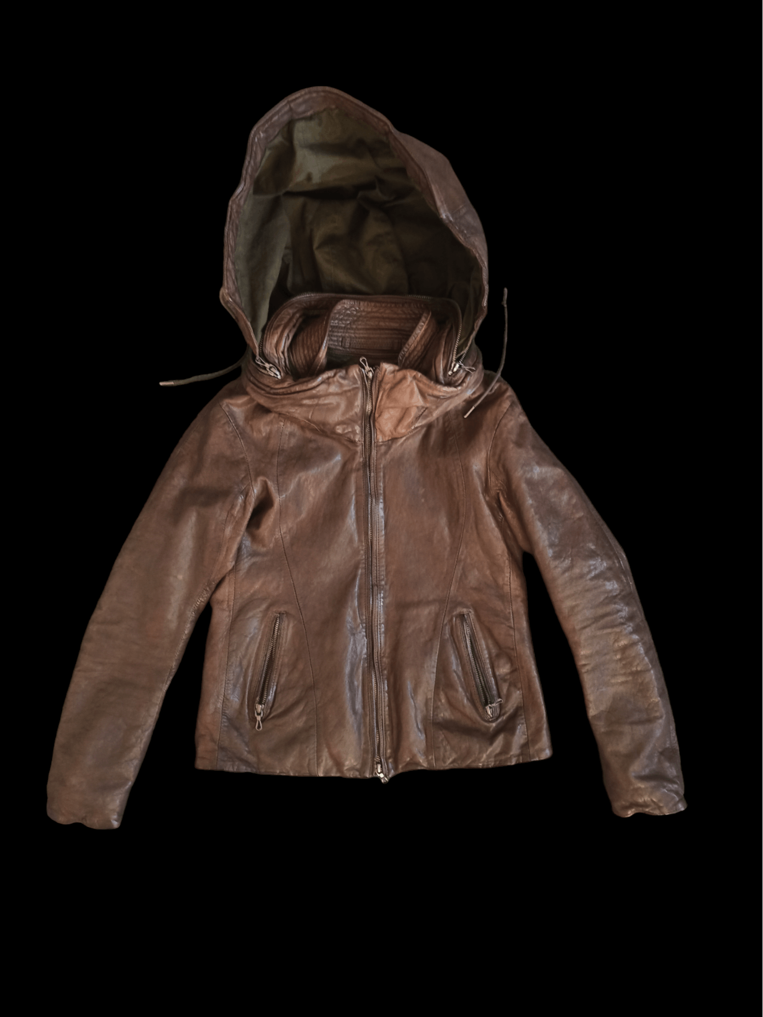 If Six Was Nine Goa Archive Goat Leather Bono Hidden Hood Jacket