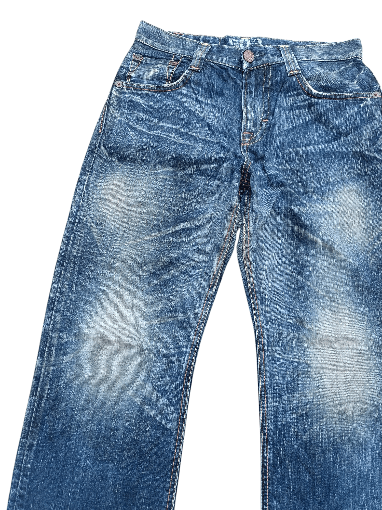 Edwin × Japanese Brand Vintage Edwin 503 Bootcut Whiskers Faded Denim Size US 30 / EU 46 - 6 Thumbnail