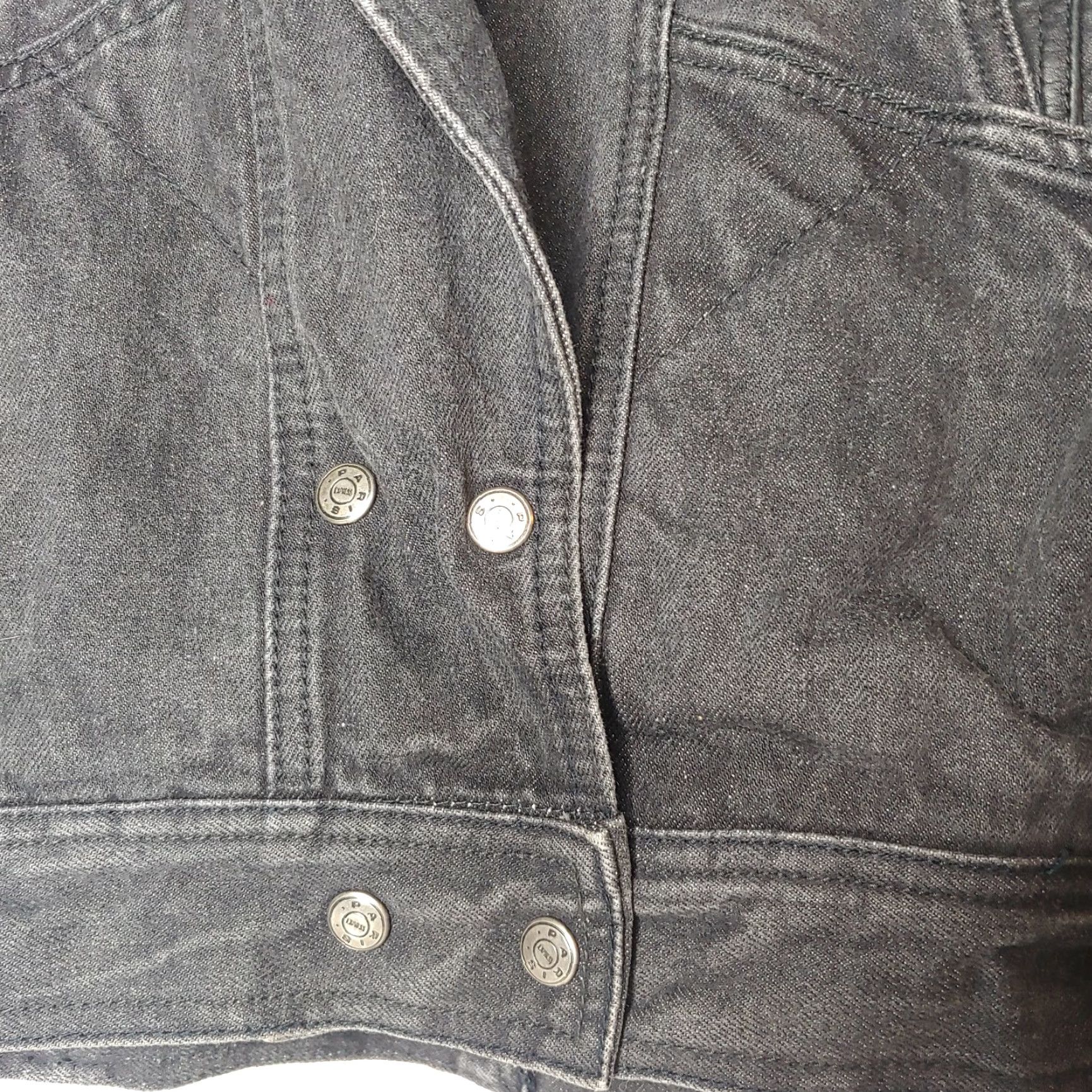 Express VINTAGE Paris Express Denim Jacket Womens Small Black Casual 80s Retro Short Cotton Snap Lace Up Size S / US 4 / IT 40 - 7 Thumbnail