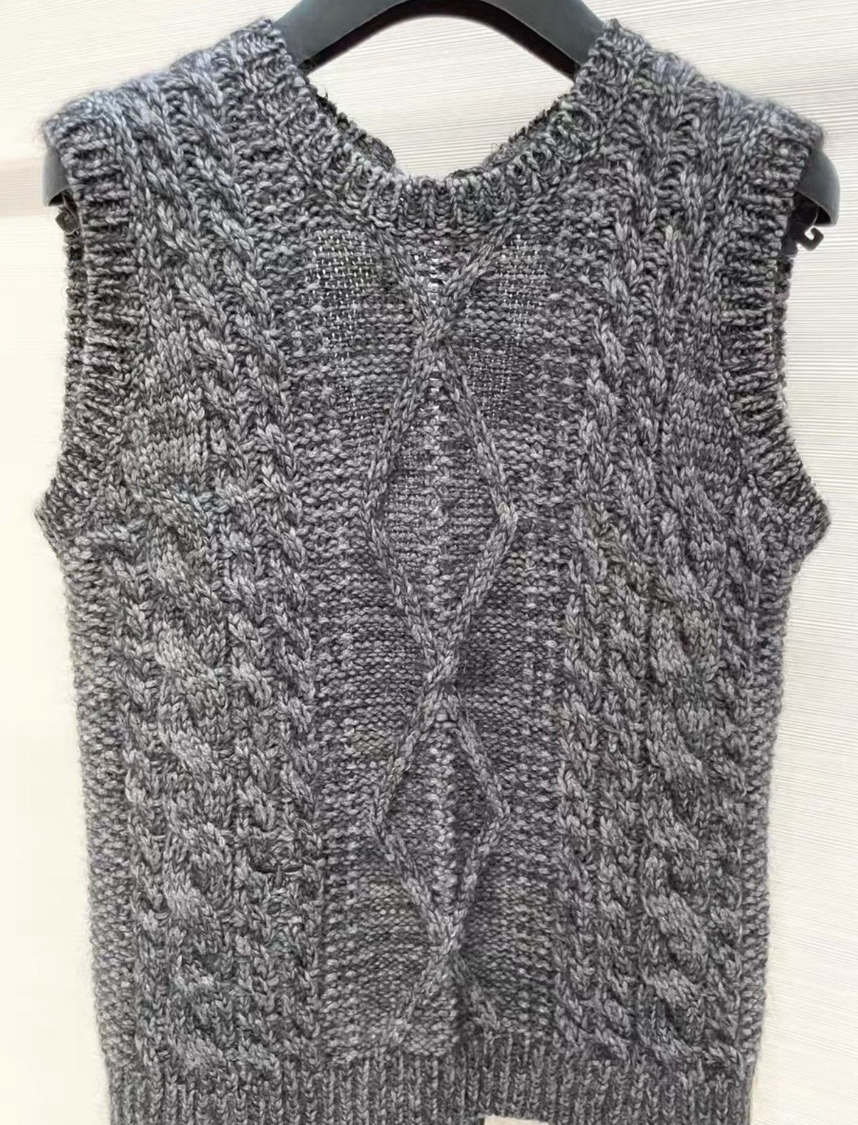 Dior Dior Classic Dark Heather Grey Cashmere Vest Tie waist J33 Size XS / US 0-2 / IT 36-38 - 4 Thumbnail