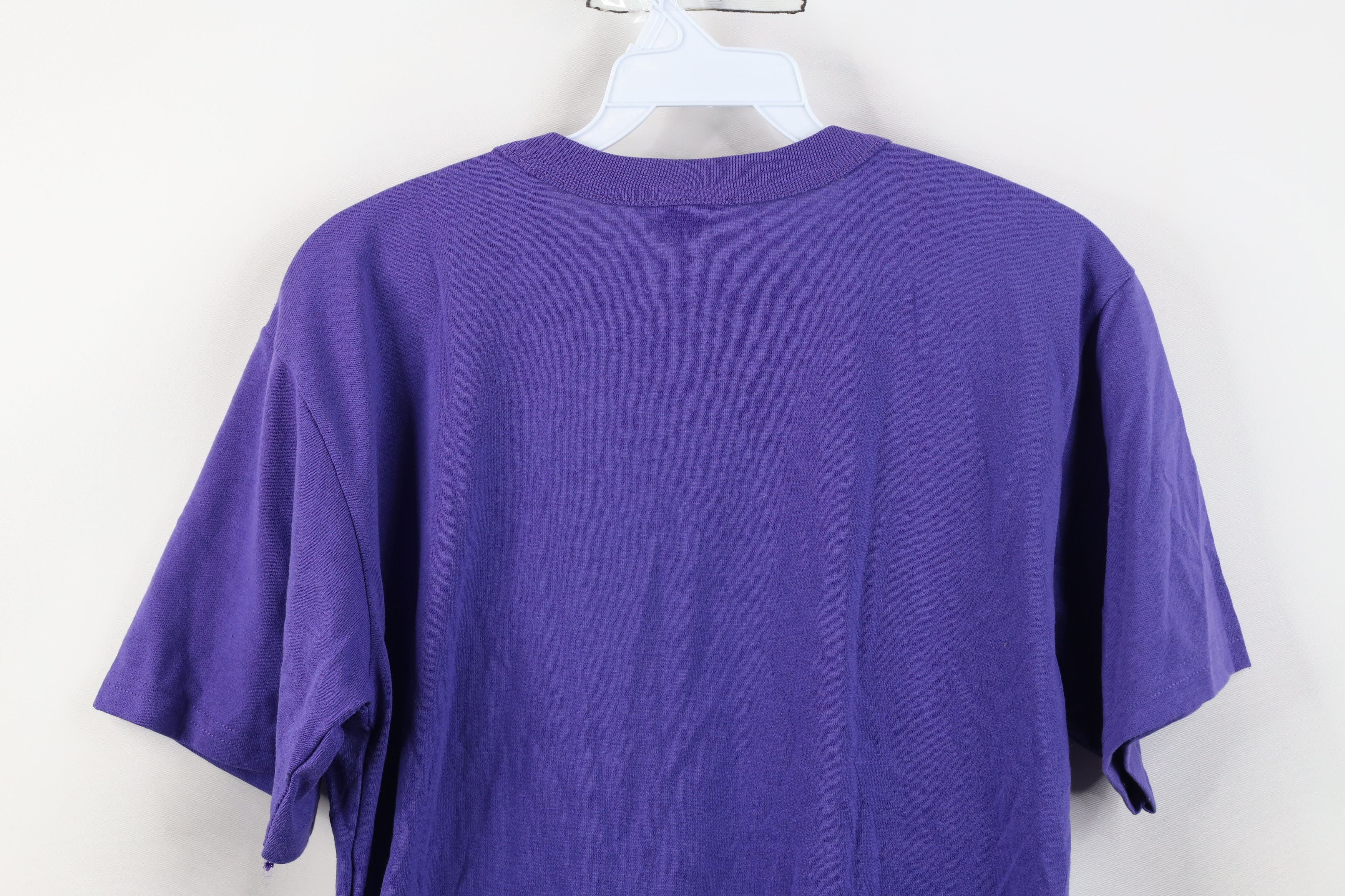 Vintage Vintage 90s Streetwear Blank Short Sleeve T-Shirt Purple USA Size S / US 4 / IT 40 - 10 Thumbnail
