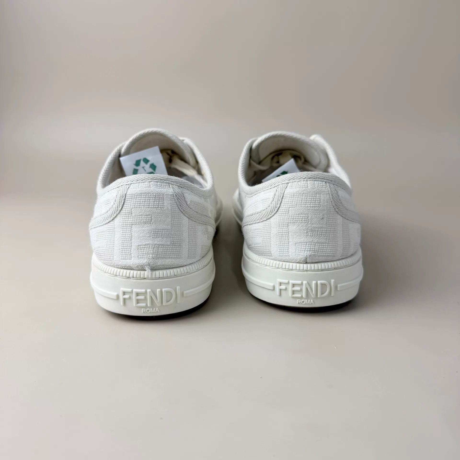 Fendi Fendi cream FF all over print lace-up casual shoes 37 99new Size US 6.5 / IT 36.5 - 3 Thumbnail