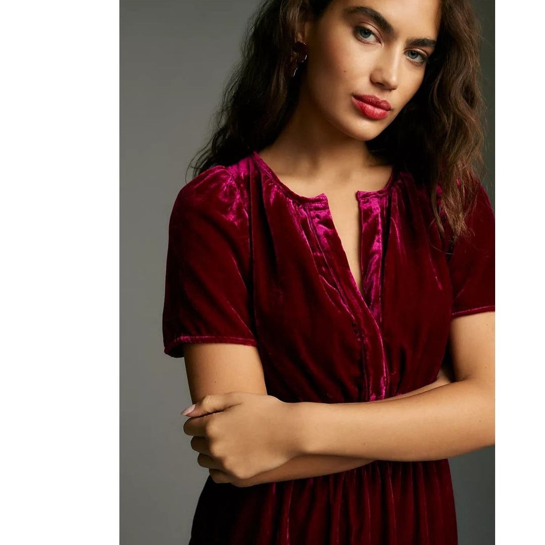 Anthropologie New Anthropologie The Somerset Mini Dress: Velvet $168 XXS Size XXS / US 00 / IT 34 - 6 Thumbnail