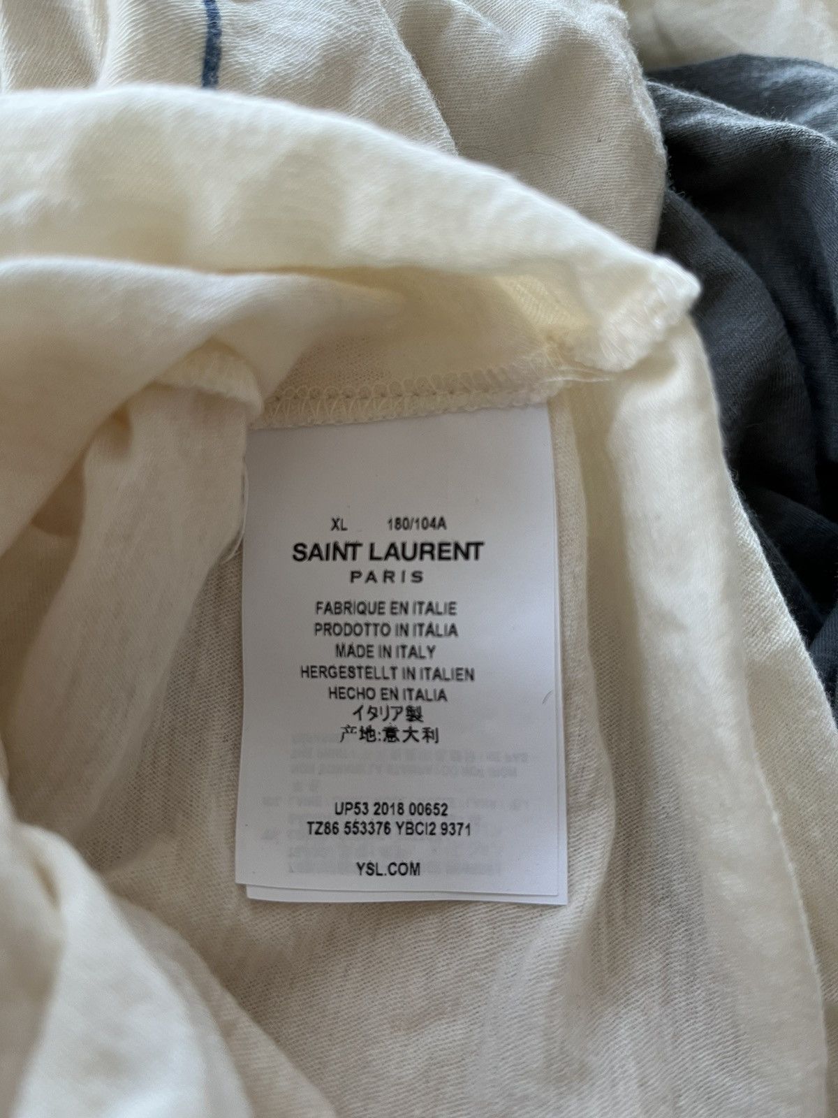 Hedi Slimane × Saint Laurent Paris × Yves Saint Laurent Brand New Super Runway Saint Laurent Logo 🤖 Robot Tee Shirt Size US L / EU 52-54 / 3 - 8 Thumbnail