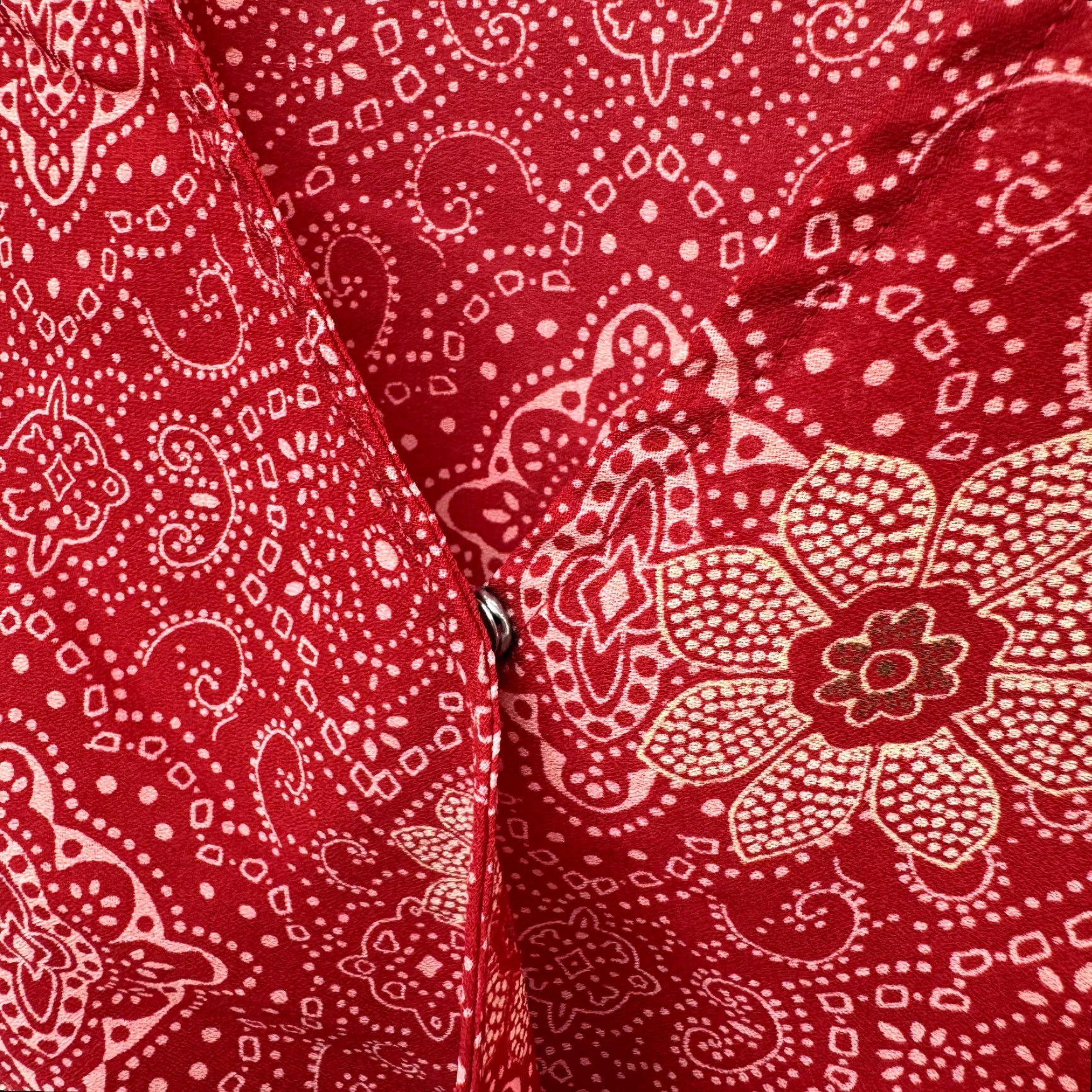 Liz Claiborne Y2K Vintage Liz Claiborne Red Floral Boho Bohemian Long Sleeve Shirt XL 14-16 Womens Size XL / US 12-14 / IT 48-50 - 5 Thumbnail