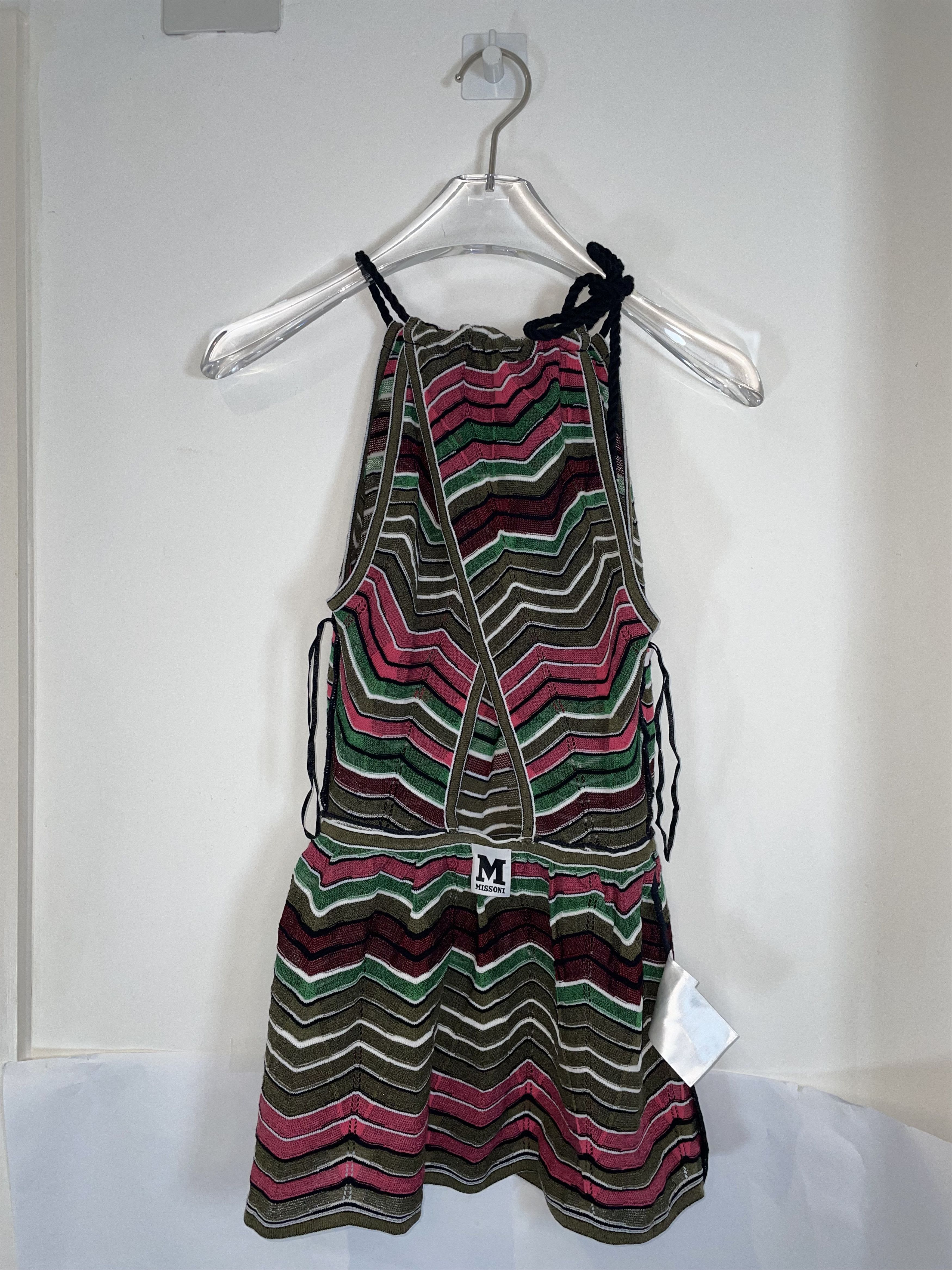 Missoni M Missoni | Chevron and Stripe Halter Top | Sz IT38 Size XS / US 0-2 / IT 36-38 - 7 Thumbnail