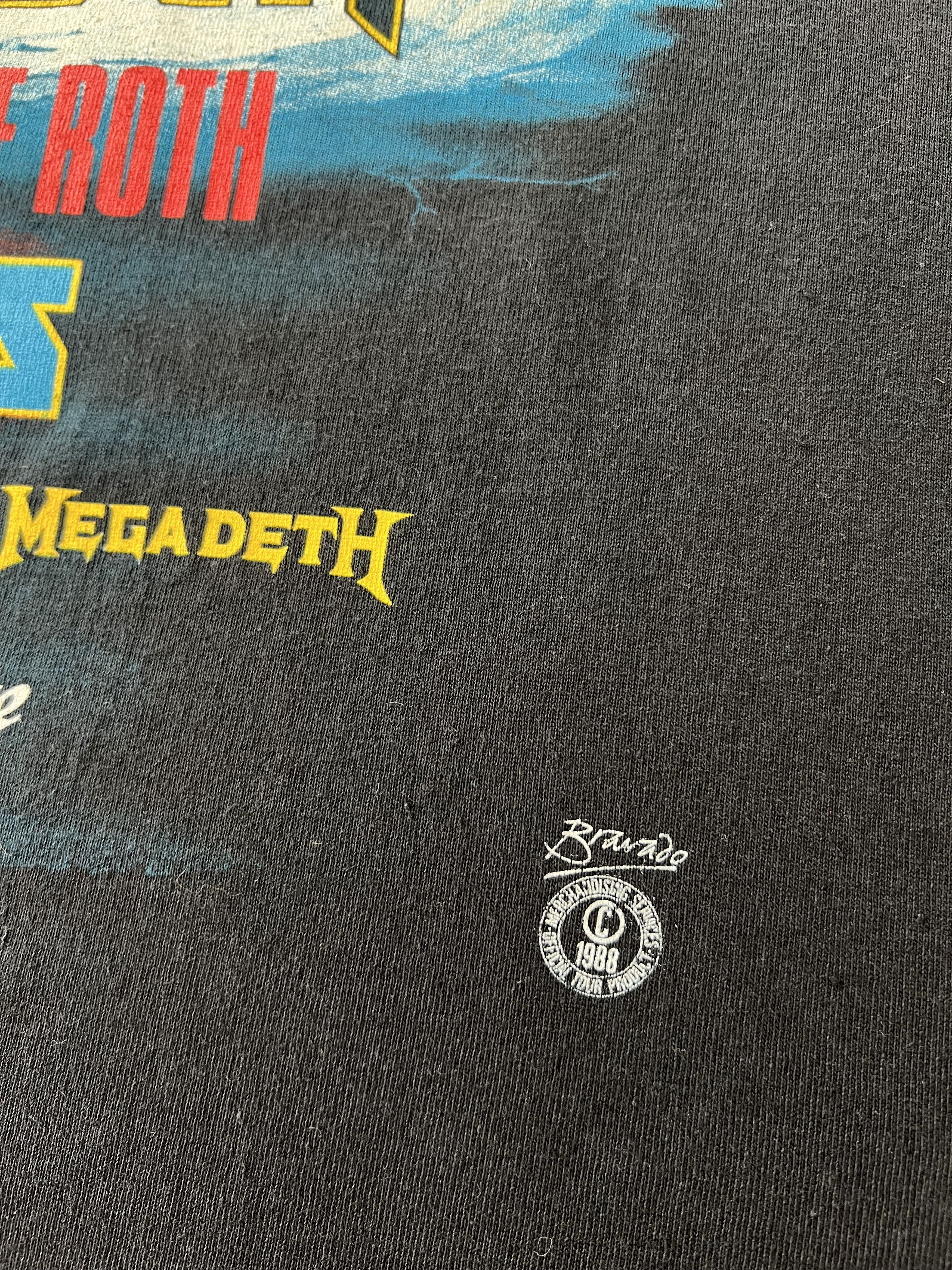 Band Tees Vintage 1988 Monster of Rock Donington Bravado Black T-shirt Size US L / EU 52-54 / 3 - 7 Thumbnail