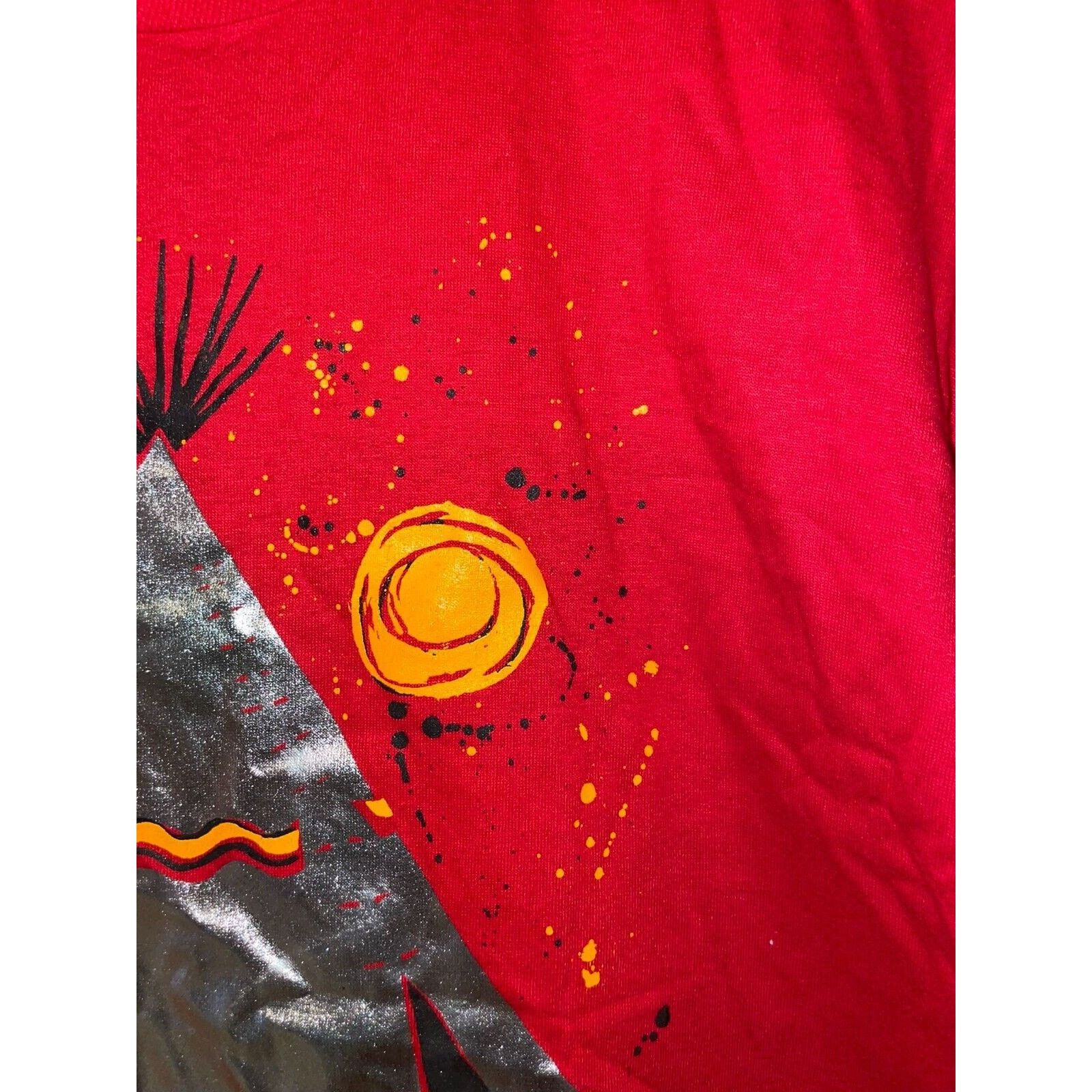 Jerzees Vintage Native American Shirt Black Hills 90s Tee Red VTG L Size US L / EU 52-54 / 3 - 4 Thumbnail