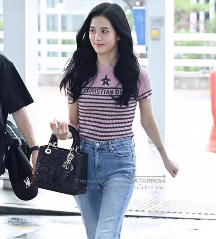 Dior Dior Pink striped logo letter inlaid cotton round-neck sho Size XS / US 0-2 / IT 36-38 - 8 Thumbnail