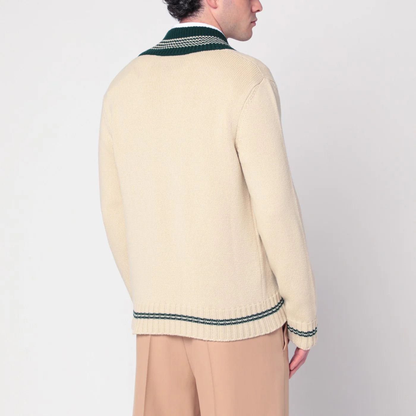 Valentino o1d2blof0326 Le Chien De La Maison Embroidery Sweater Beige Size US M / EU 48-50 / 2 - 3 Thumbnail