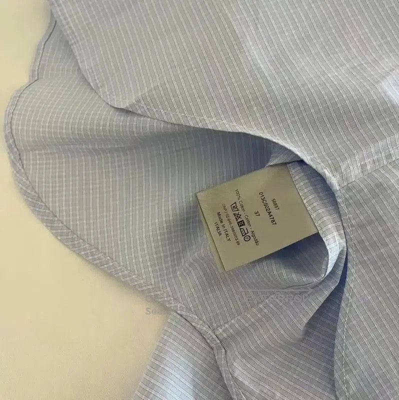 Dior Dior Light Blue Cotton Men's Shirt . Size US S / EU 44-46 / 1 - 3 Thumbnail