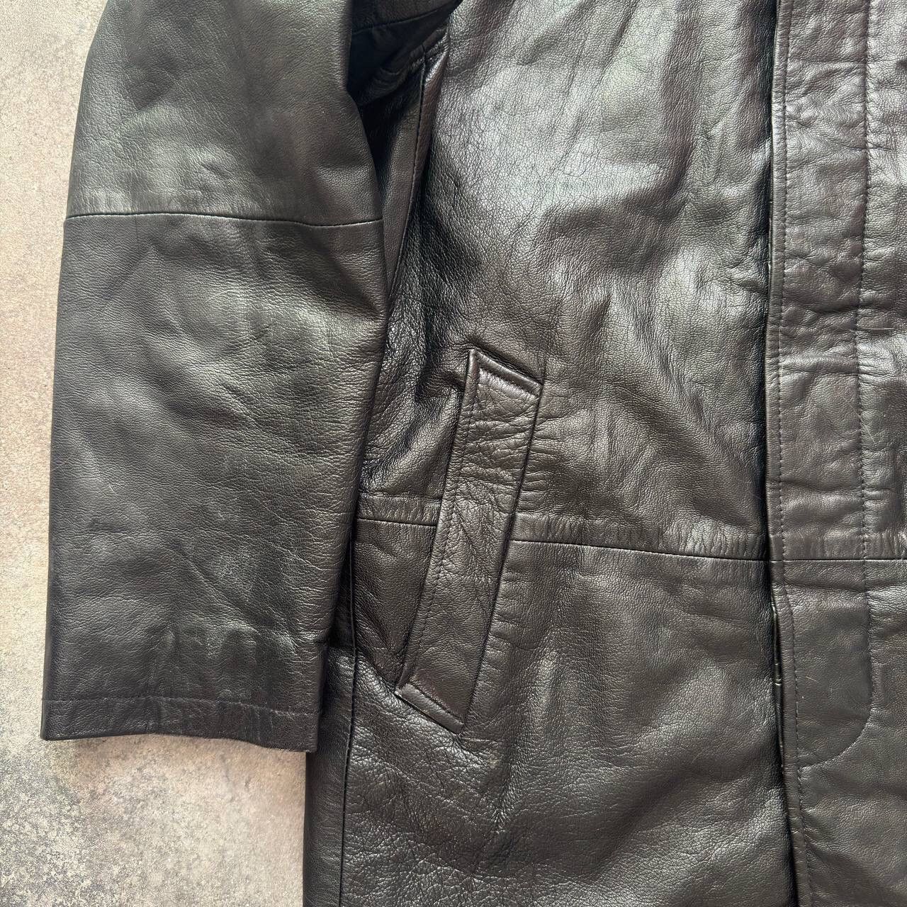 Hysteric Glamour Avant Garde Vintage Black Leather Coat Jacket Size US S / EU 44-46 / 1 - 5 Thumbnail