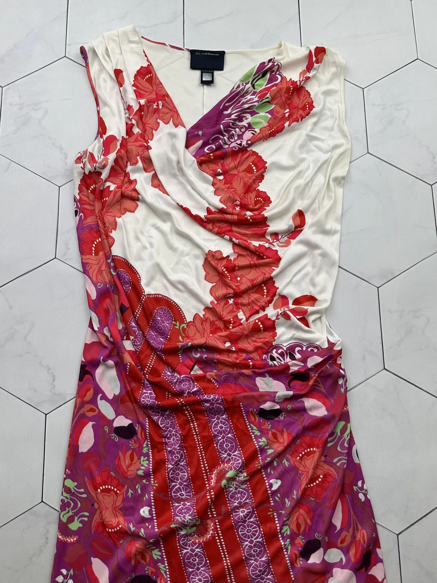 Cavalli Class Class Roberto Cavalli Vintage Dress (B257) Size L / US 10 / IT 46 - 2 Thumbnail