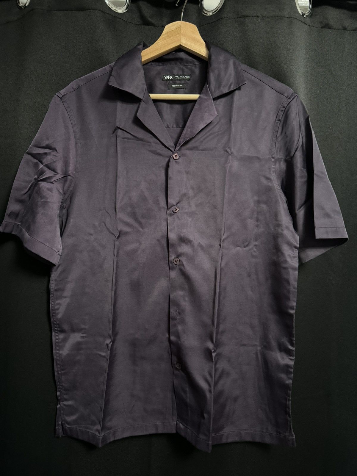 Zara Zara Satin Purple T shirt Size US S / EU 44-46 / 1 - 1 Thumbnail