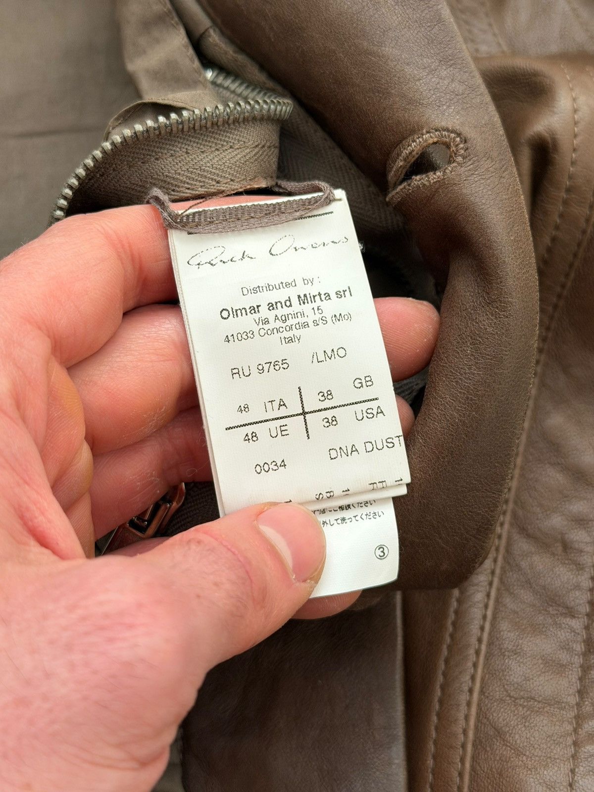 Rick Owens DNA Dust Olmar Mitra Era Trucker Leather Lamb Jacket Size US M / EU 48-50 / 2 - 8 Thumbnail