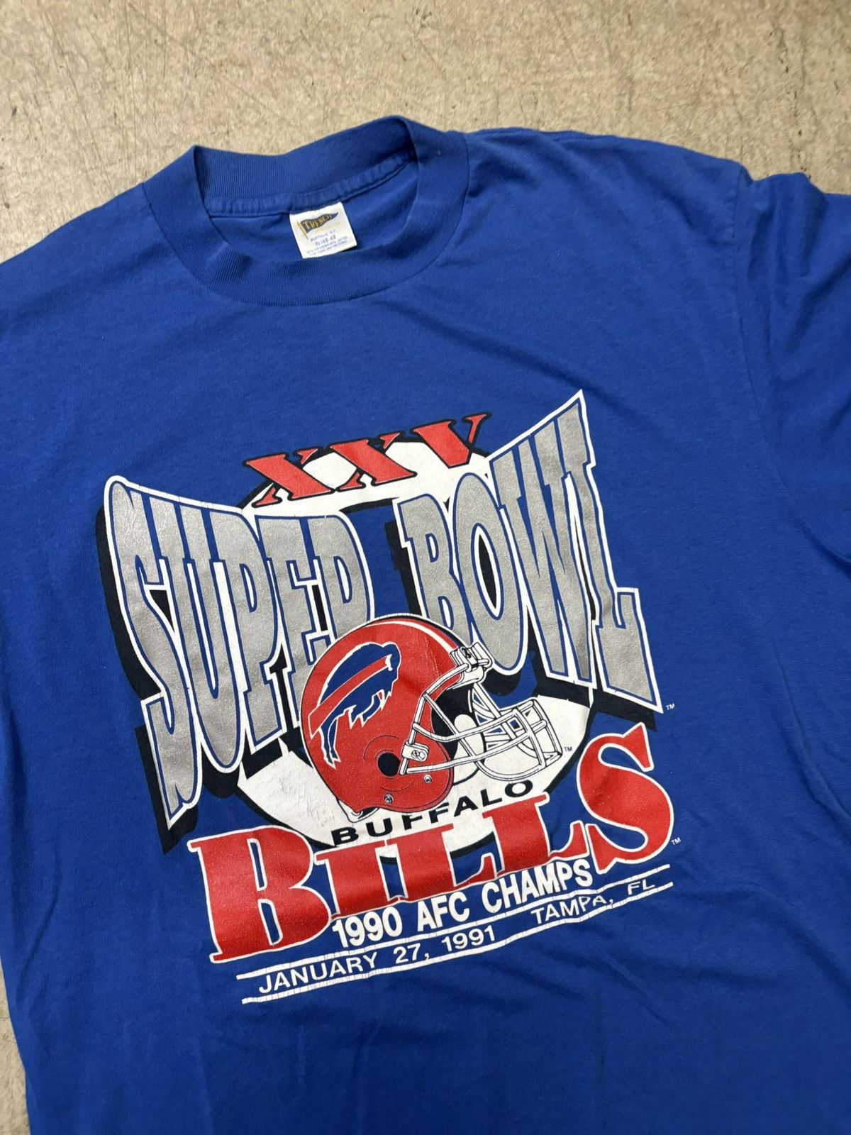 NFL Vintage 1991 Buffalo Bills Super Bowl T-shirt Size US XL / EU 56 / 4 - 2 Thumbnail