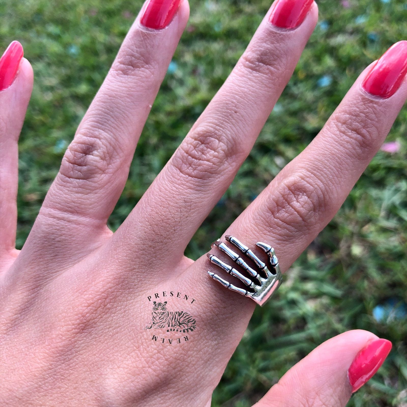Japanese Brand × Vintage Skeleton Hand Adjustable Ring Size ONE SIZE - 4 Thumbnail