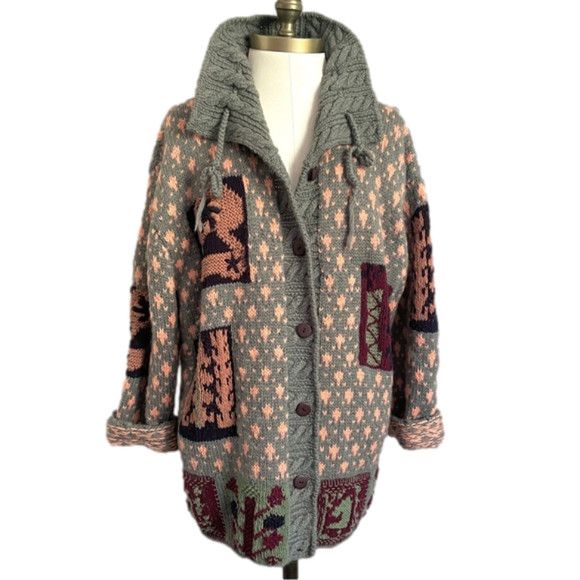 Other Cote-Rotie Patchwork Kidcore Cardigan Sweater - M/L Size M / US 6-8 / IT 42-44 - 1 Thumbnail