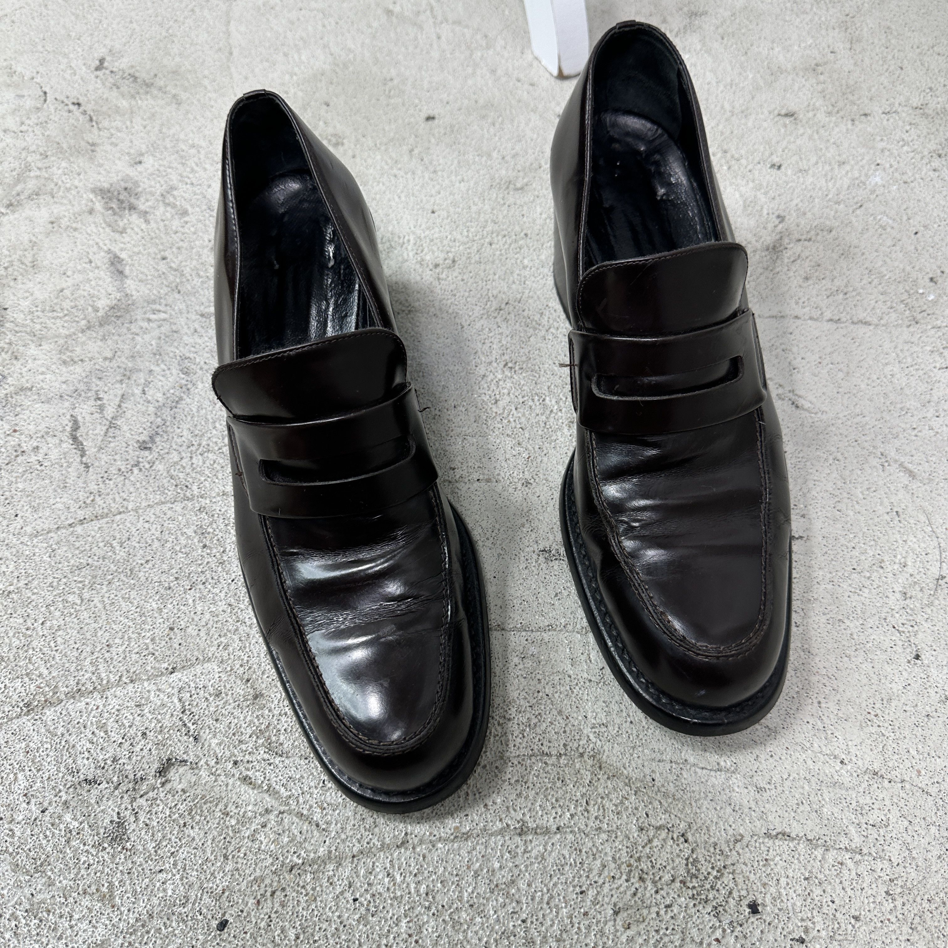 Vintage Vintage Avant Garde Leather Moccasins Heels Y2K Size US 10 / IT 40 - 4 Thumbnail