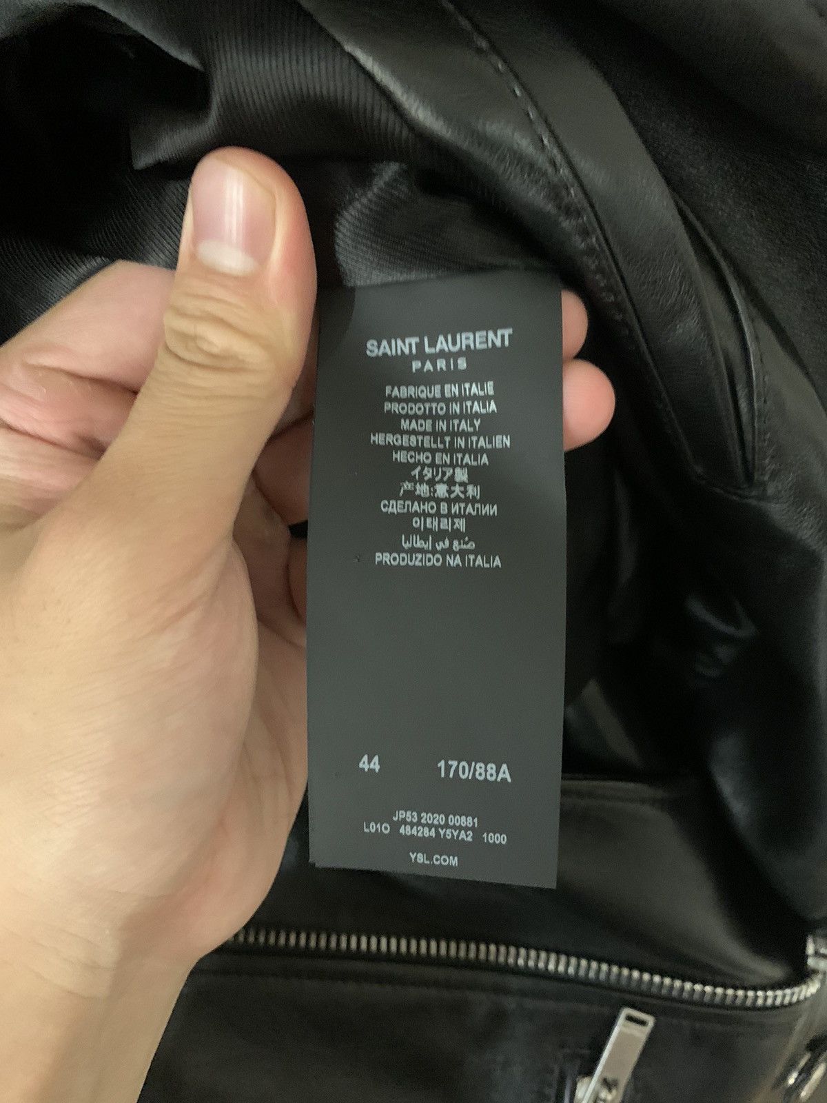 Saint Laurent Paris Saint Laurent 2021SS Lambskin L01 leather jacket Size US S / EU 44-46 / 1 - 6 Thumbnail