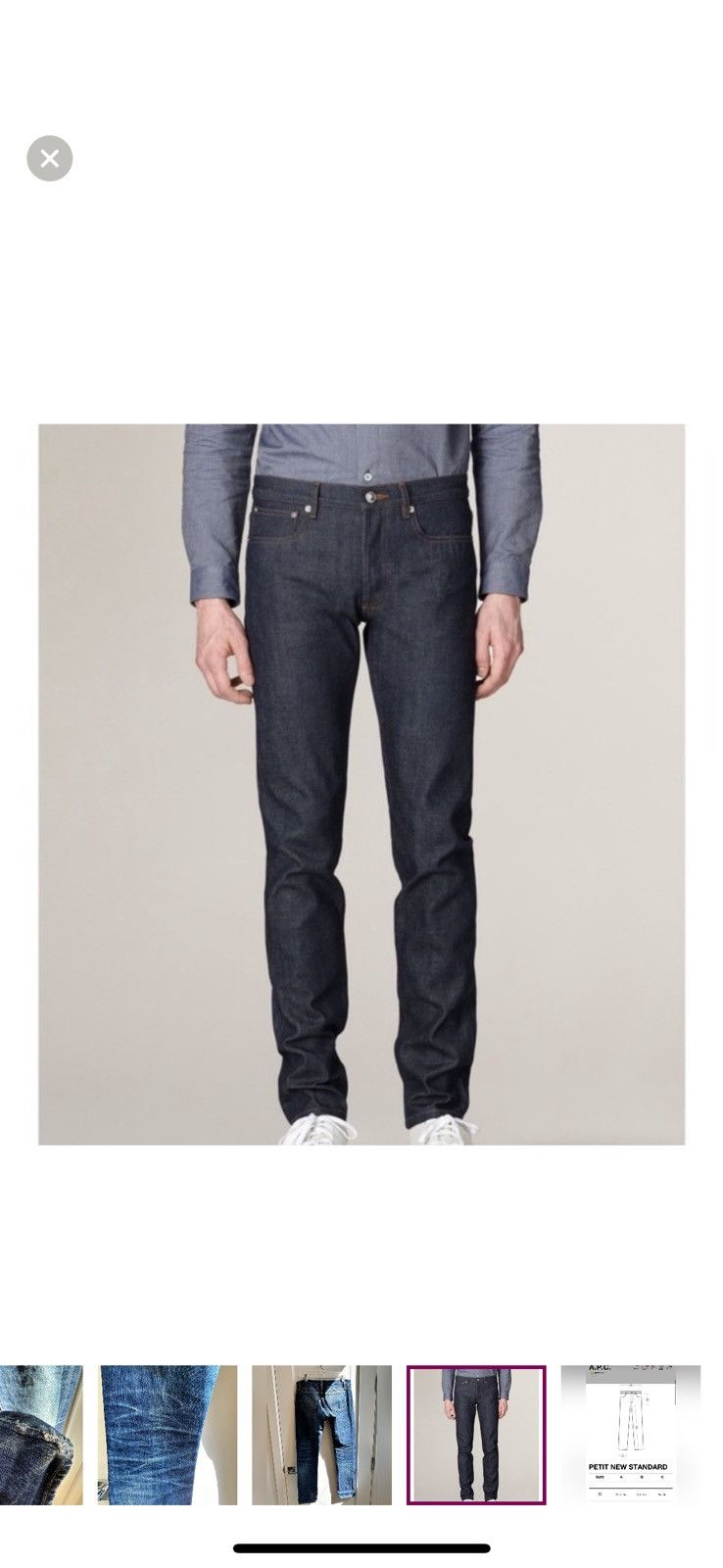 A.P.C. Broken in APC selvedge raw denim (30) Size US 30 / EU 46 - 8 Thumbnail