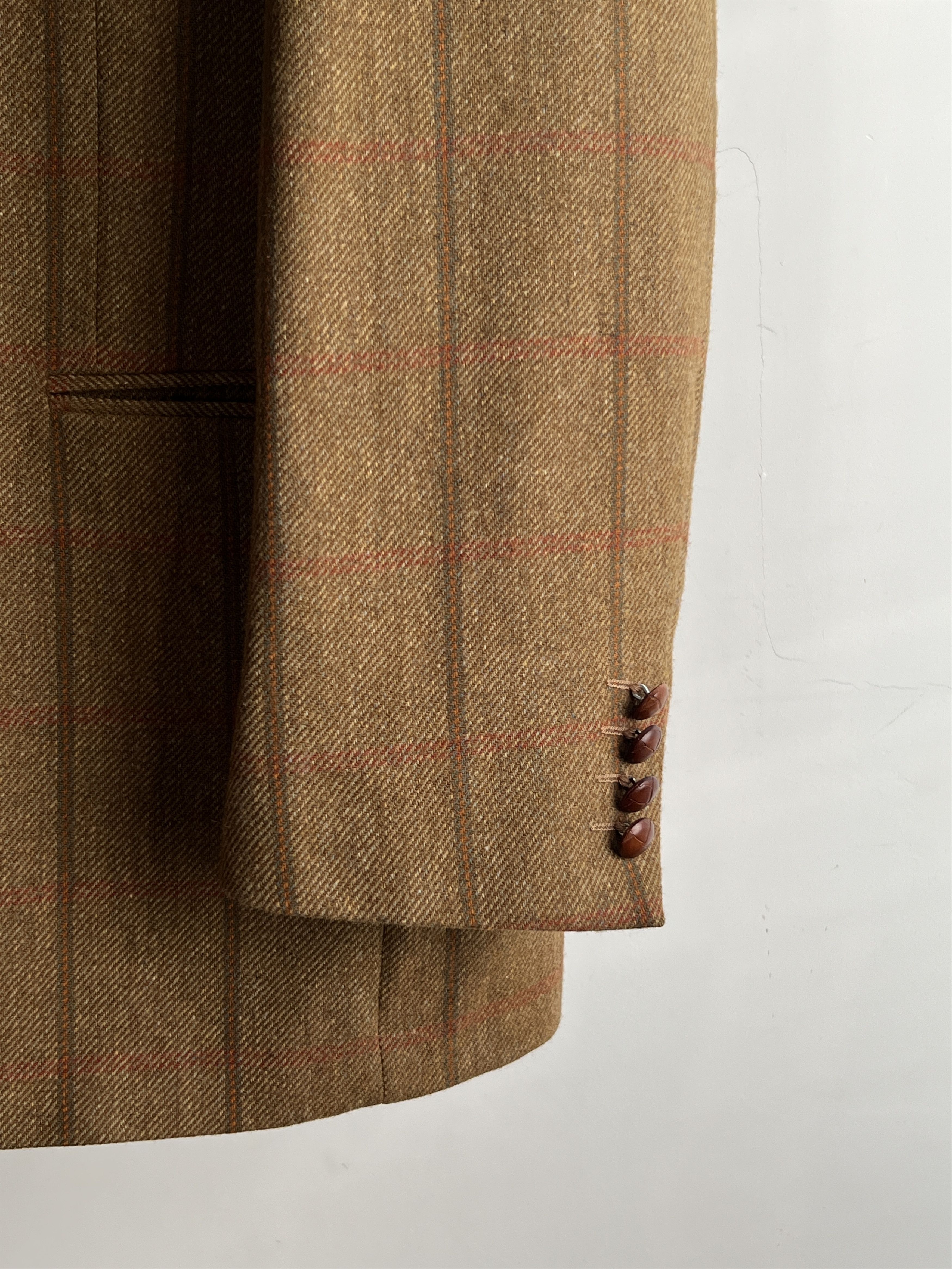Barbour Vintage Barbour Tweed Wool Blazer Classic British Heritage Size 48R - 3 Thumbnail