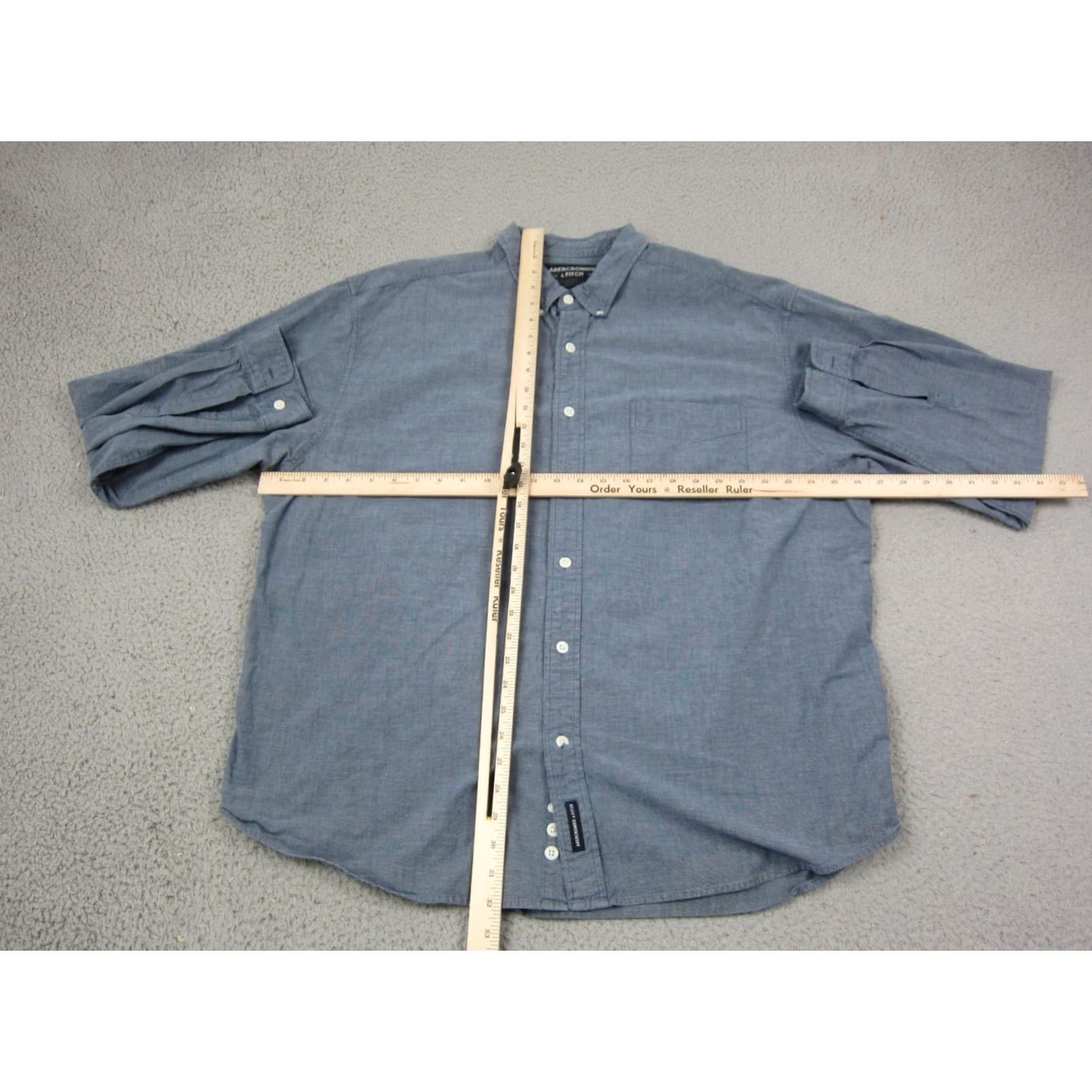 Abercrombie & Fitch VINTAGE Abercrombie & Fitch Shirt Mens XL Blue Chambray Button Down Size US XL / EU 56 / 4 - 6 Thumbnail