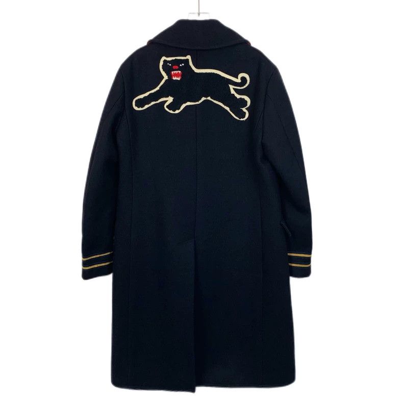 Gucci GucciBlack leopard embroidered wool lapel double-breasted c Size US M / EU 48-50 / 2 - 2 Thumbnail