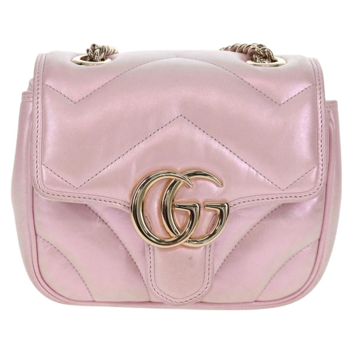 Gucci Gucci GG Marmont Square Flap Bag Matelasse Leather Size ONE SIZE - 1 Thumbnail