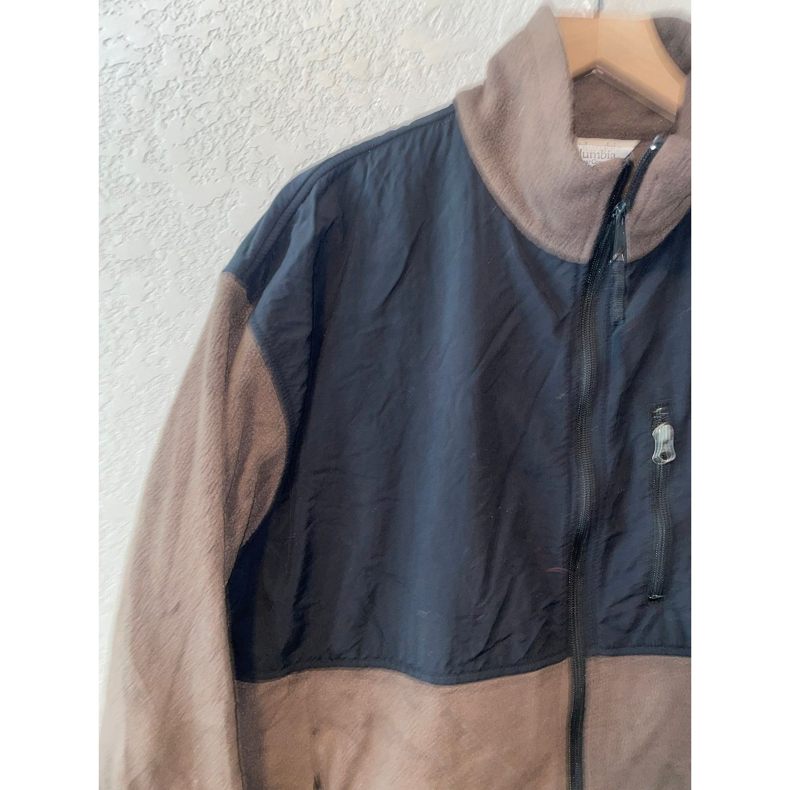 Columbia Columbia Brown Black Jacket Full Zip Fleece Shell Outerwear Size US XL / EU 56 / 4 - 3 Thumbnail