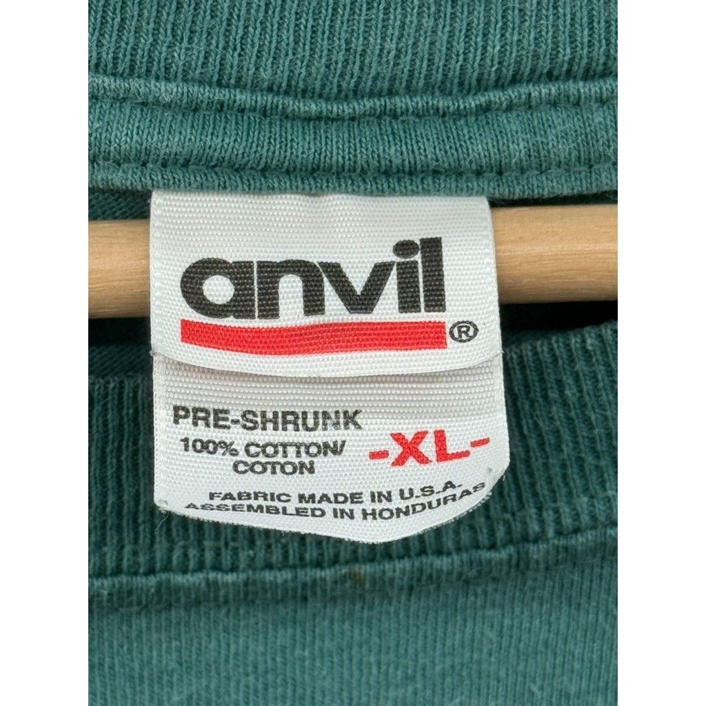 Anvil × Vintage 1990's Wolf Family Lineage Animal Nature Graphic Tee Size US XL / EU 56 / 4 - 3 Thumbnail