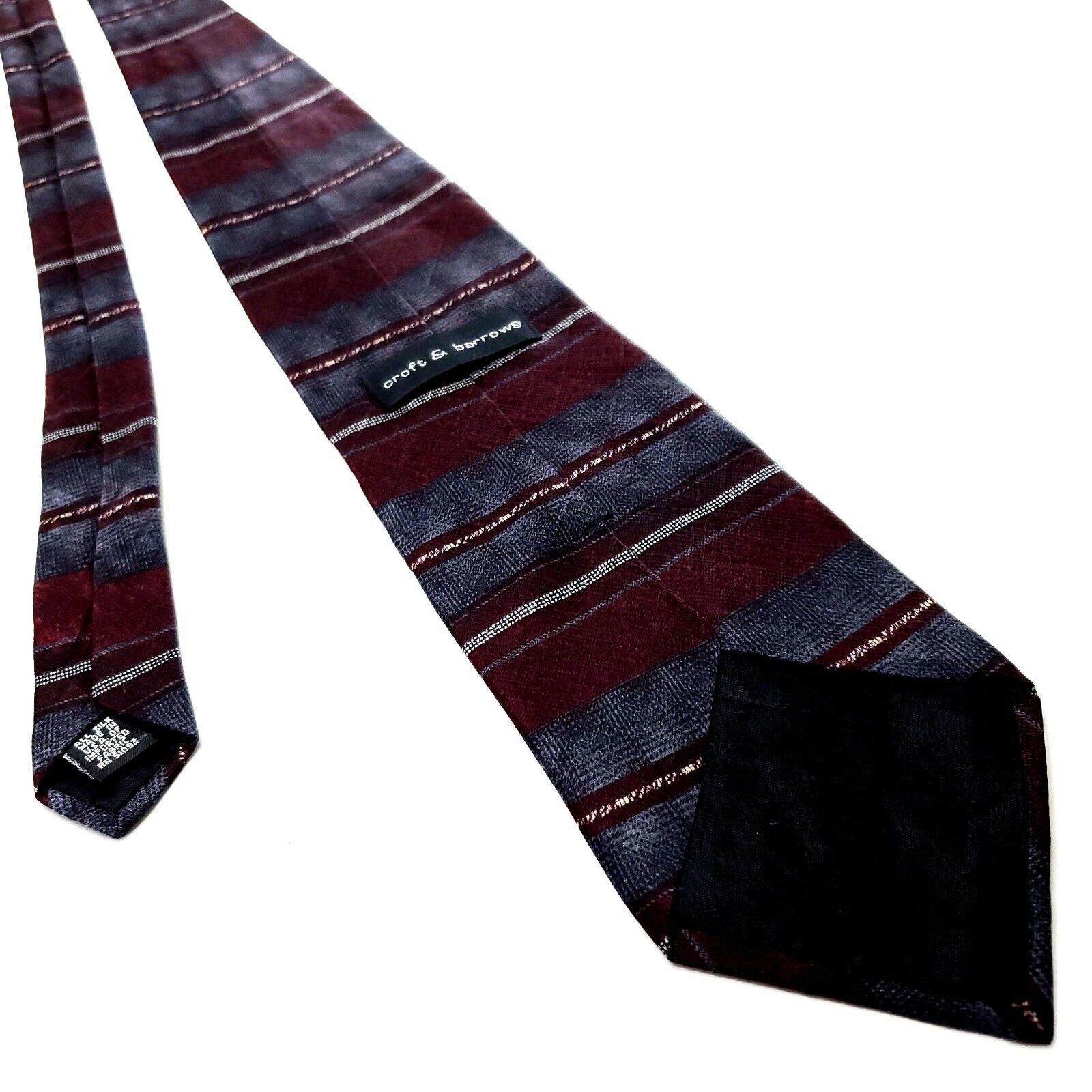 Croft & Barrow Croft & Barrow Multi Colored Silk Tie Woven Wide Horizontal Size ONE SIZE - 3 Thumbnail