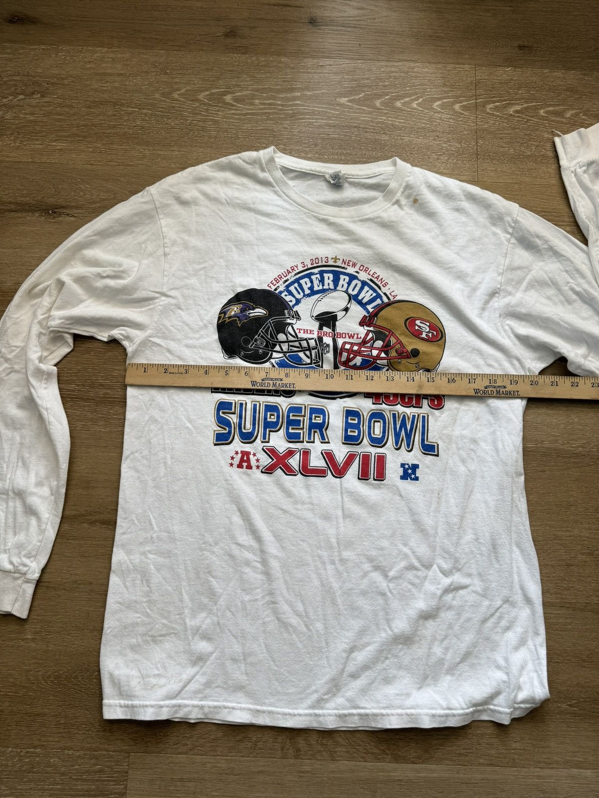 NFL Super Bowl XLVII Long Sleeved Tee 2013 Ravens v 49ers Size US L / EU 52-54 / 3 - 21 Thumbnail