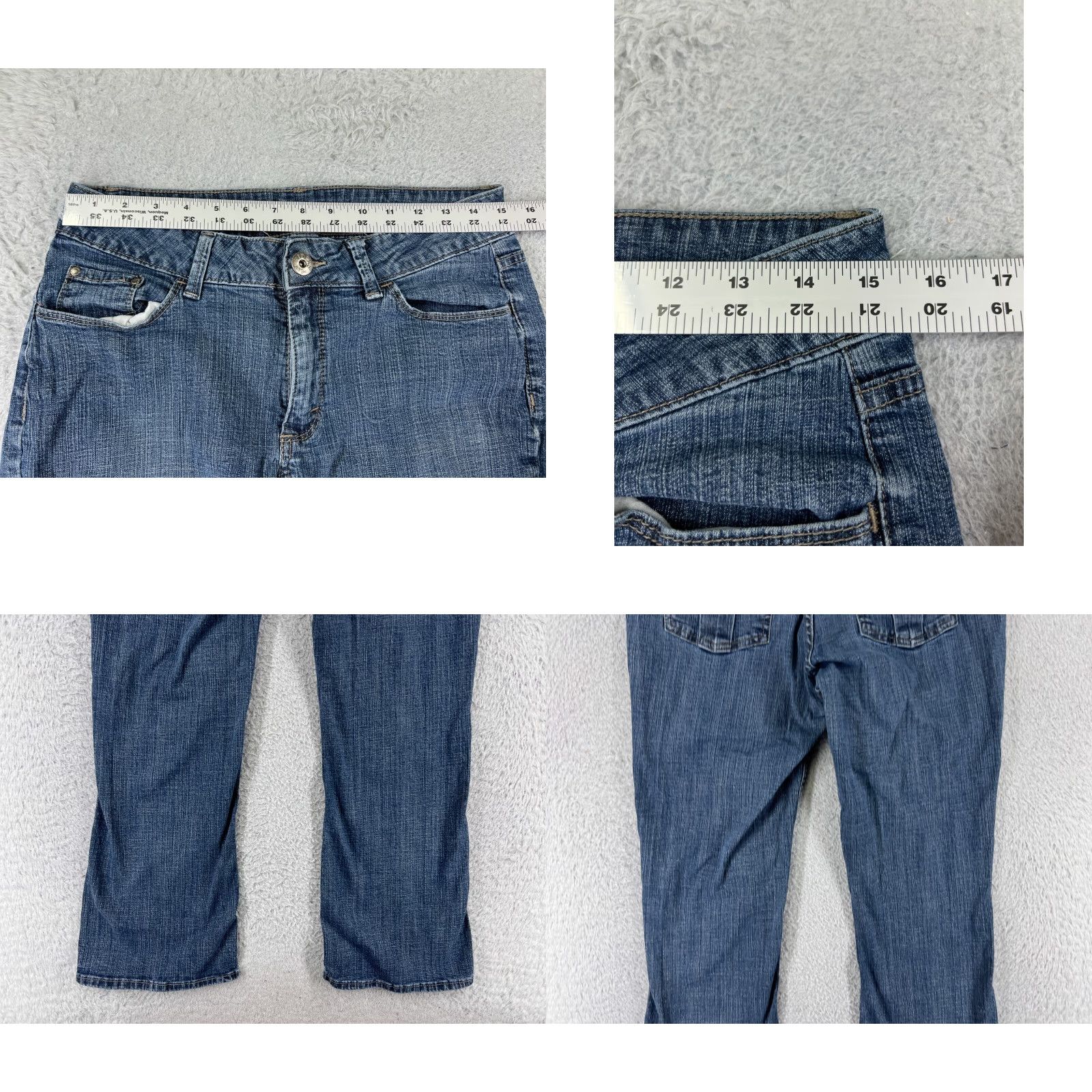 Lee Lee Blue Denim Bootcut Jeans 28 Women's Pants Mid Rise Pockets Cotton Blend Denim Size 28" / US 6 / IT 42 - 9 Thumbnail