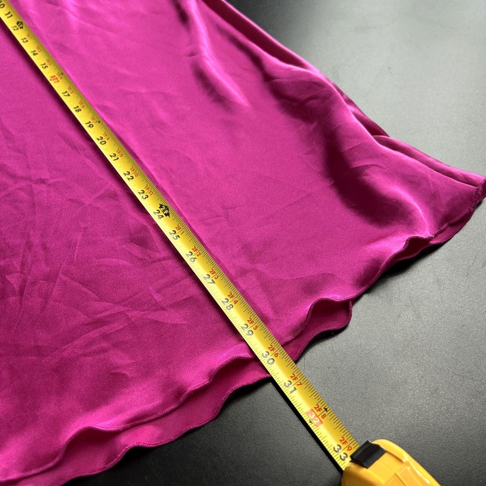 Nicole Miller Nicole Miller New York Skirt Womens XS Pink Satin Midi Pencil Size 26" / US 2 / IT 38 - 5 Thumbnail