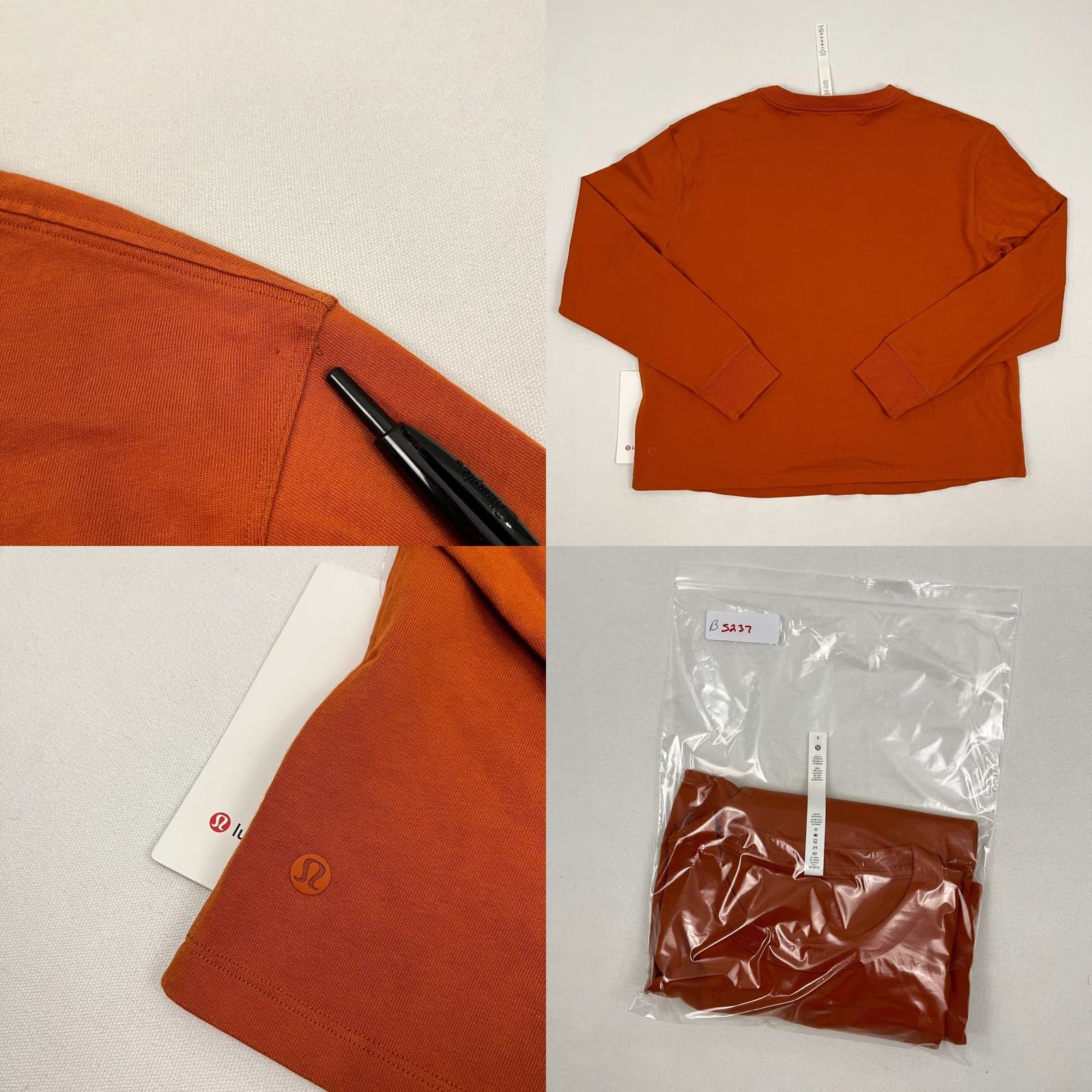 Lululemon Lululemon Relaxed Fit Cotton Jersey Long Sleeve Shirt Size 8 Orange Heavyweight Casual Womens Size M / US 6-8 / IT 42-44 - 8 Thumbnail