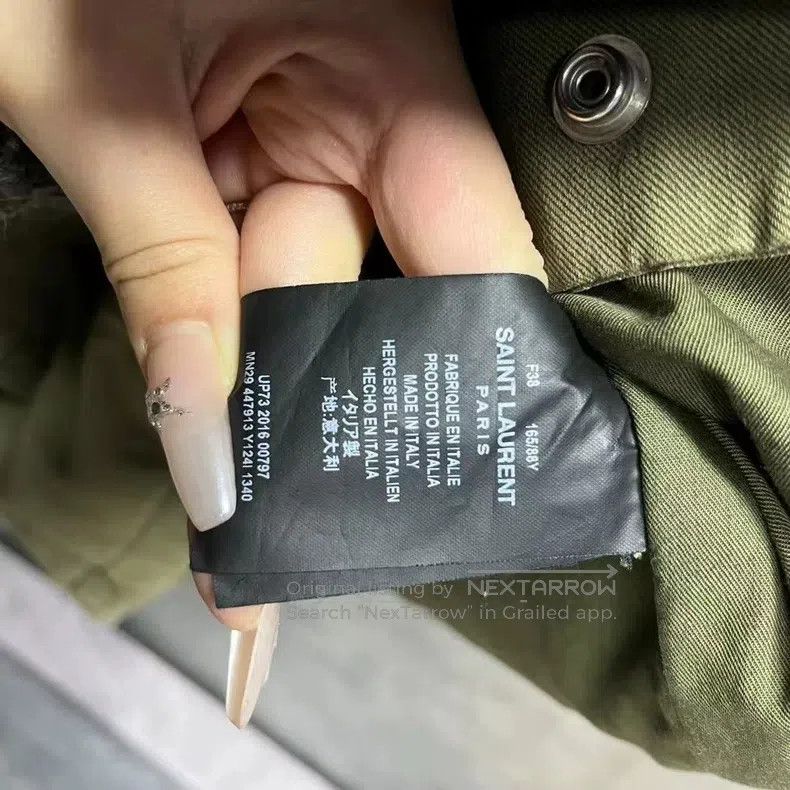 Saint Laurent Paris Saint Laurent Paris Classic Olive Green Diamond Patch Hood Size XS / US 0-2 / IT 36-38 - 3 Thumbnail