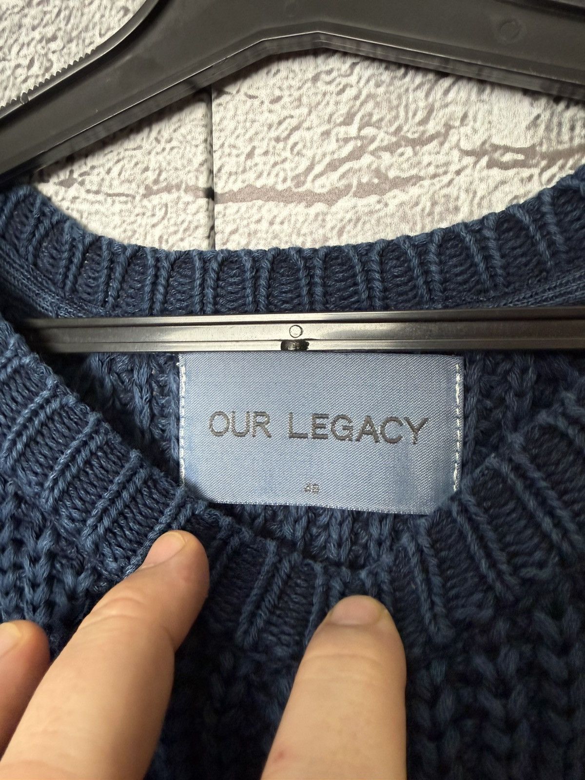 Our Legacy Our Legacy AW 15 Indigo Dyed Men Knitted Heavyweight Sweater Size US M / EU 48-50 / 2 - 12 Thumbnail