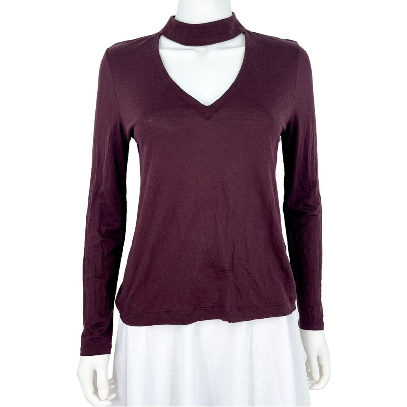 Madewell Madewell Halter Neck Long Sleeve Eggplant Blouse Size Medium Size M / US 6-8 / IT 42-44 - 1 Thumbnail