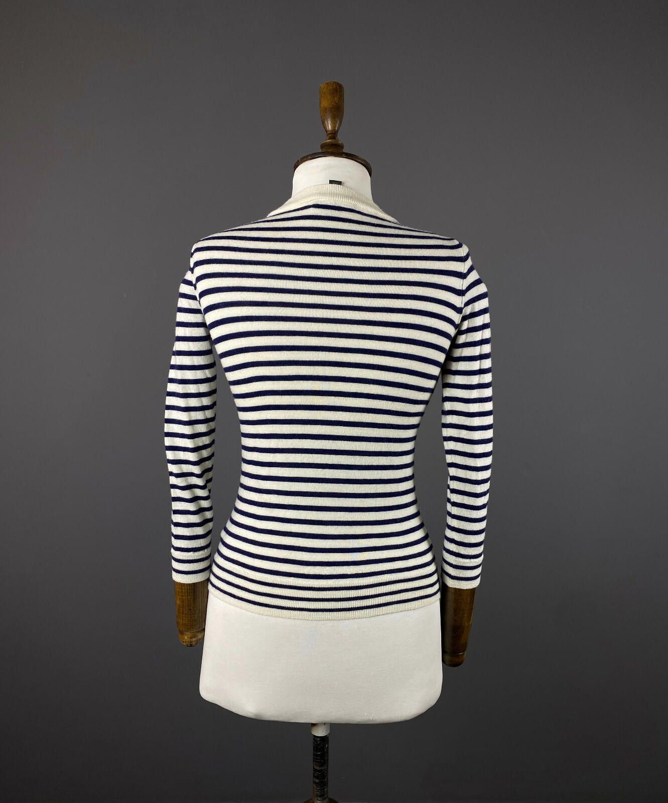 J.Crew Ladies J. Crew Stripe Merino Wool 3/4 Sleeve Sweater Size XS Size XS / US 0-2 / IT 36-38 - 6 Thumbnail
