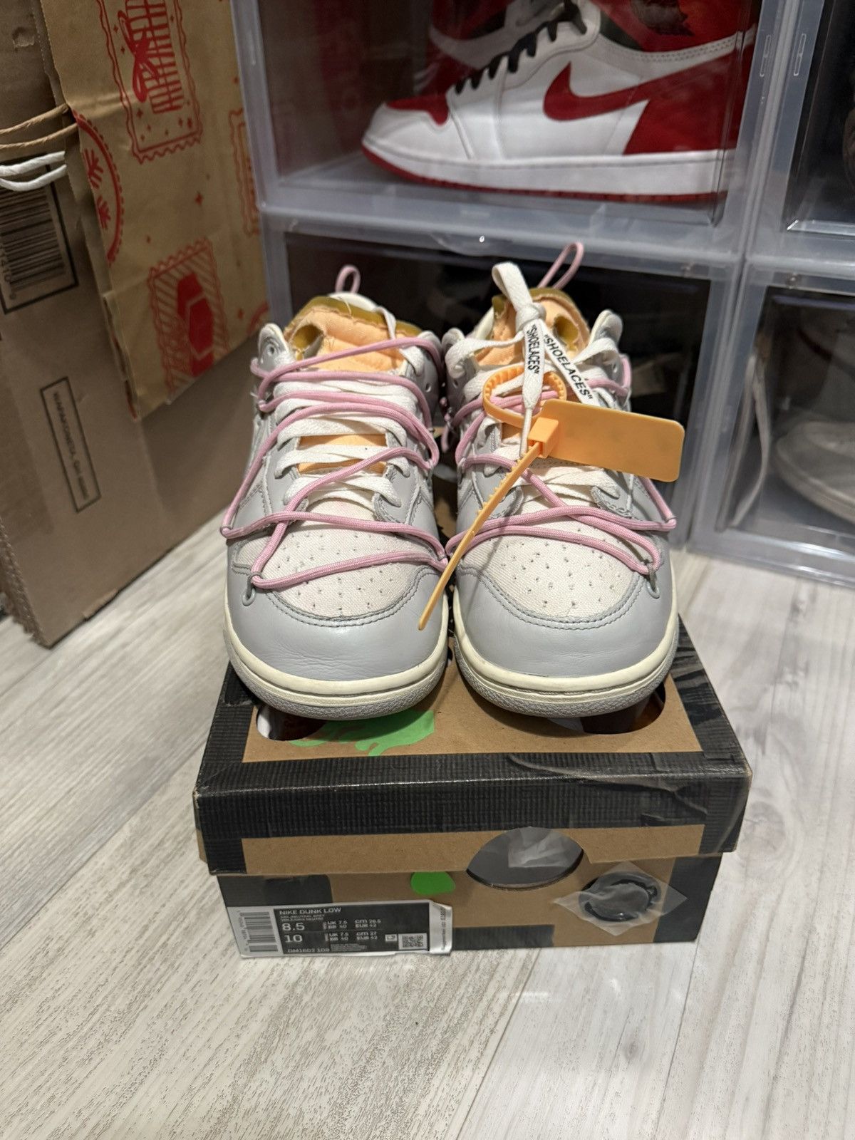 Nike × Off-White Nike Off White Dunk Low Lot 9 Size 8.5 Size US 8.5 / EU 41-42 - 4 Thumbnail