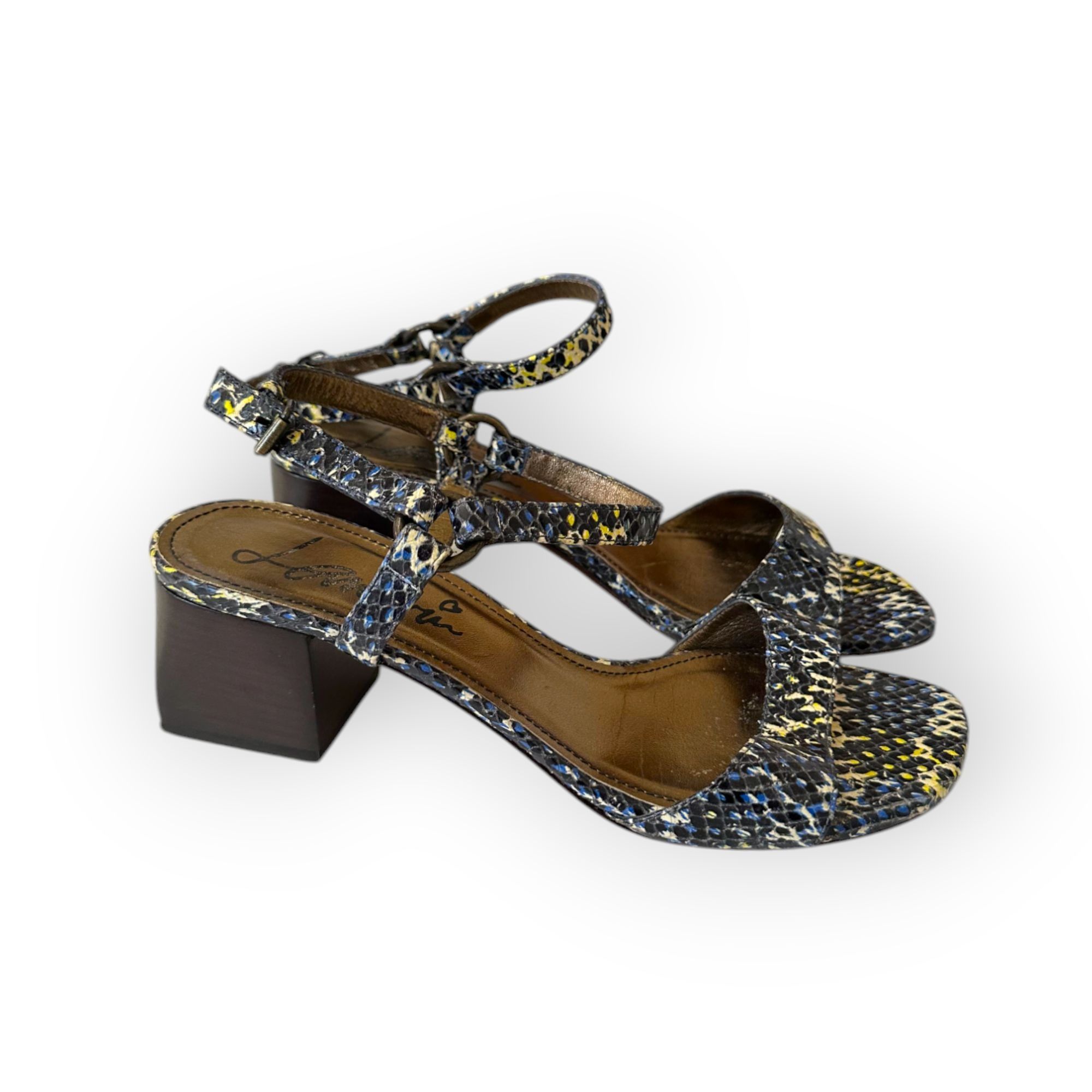 Lanvin Lanvin Paris Italian Snakeskin Block Heel Sandals in Box, S Size US 9 / IT 39 - 5 Thumbnail