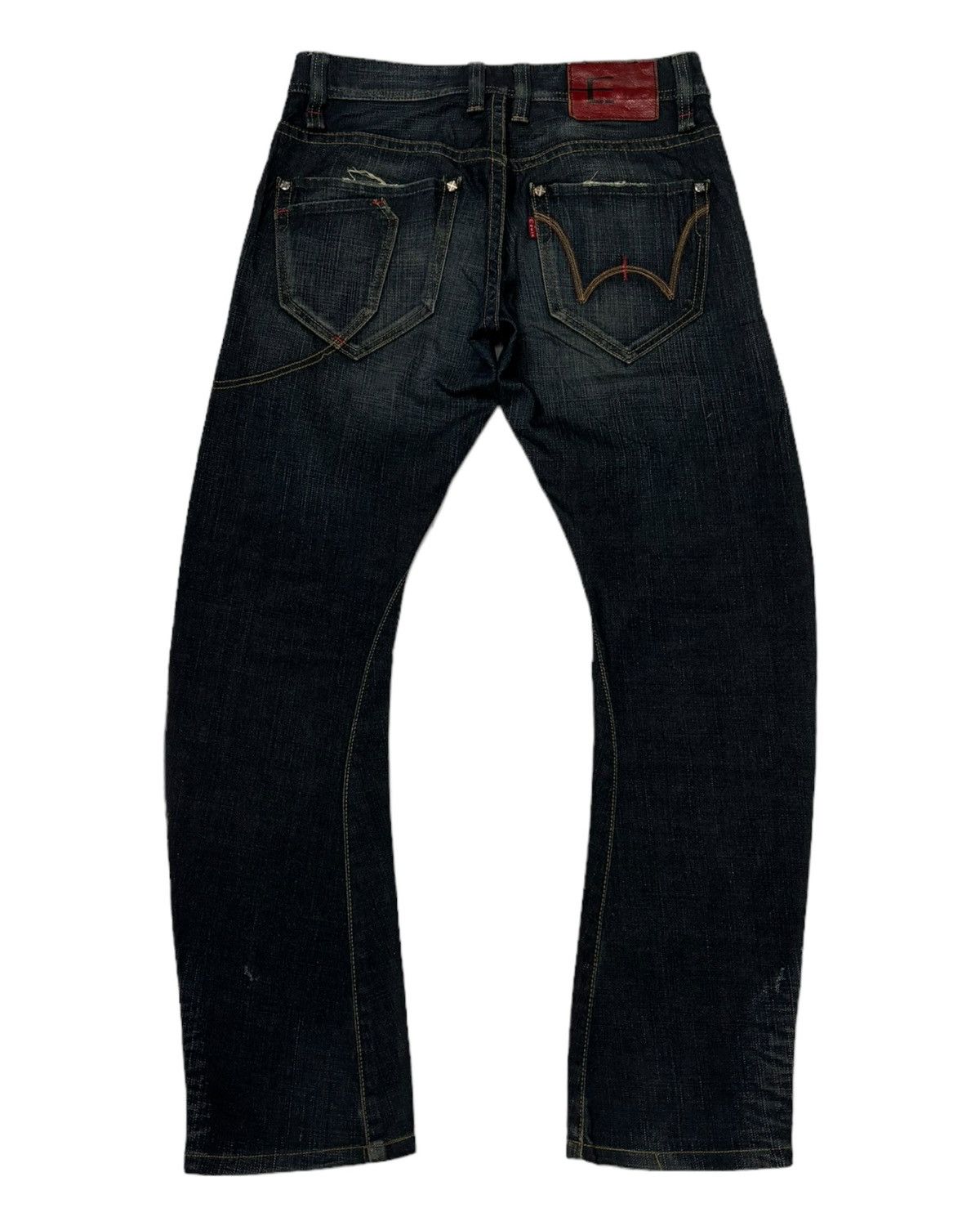 Edwin EDWIN E-FUNCTION CLAW MARK CURVED DISTRESSED DENIM JEANS Size US 32 / EU 48 - 8 Thumbnail