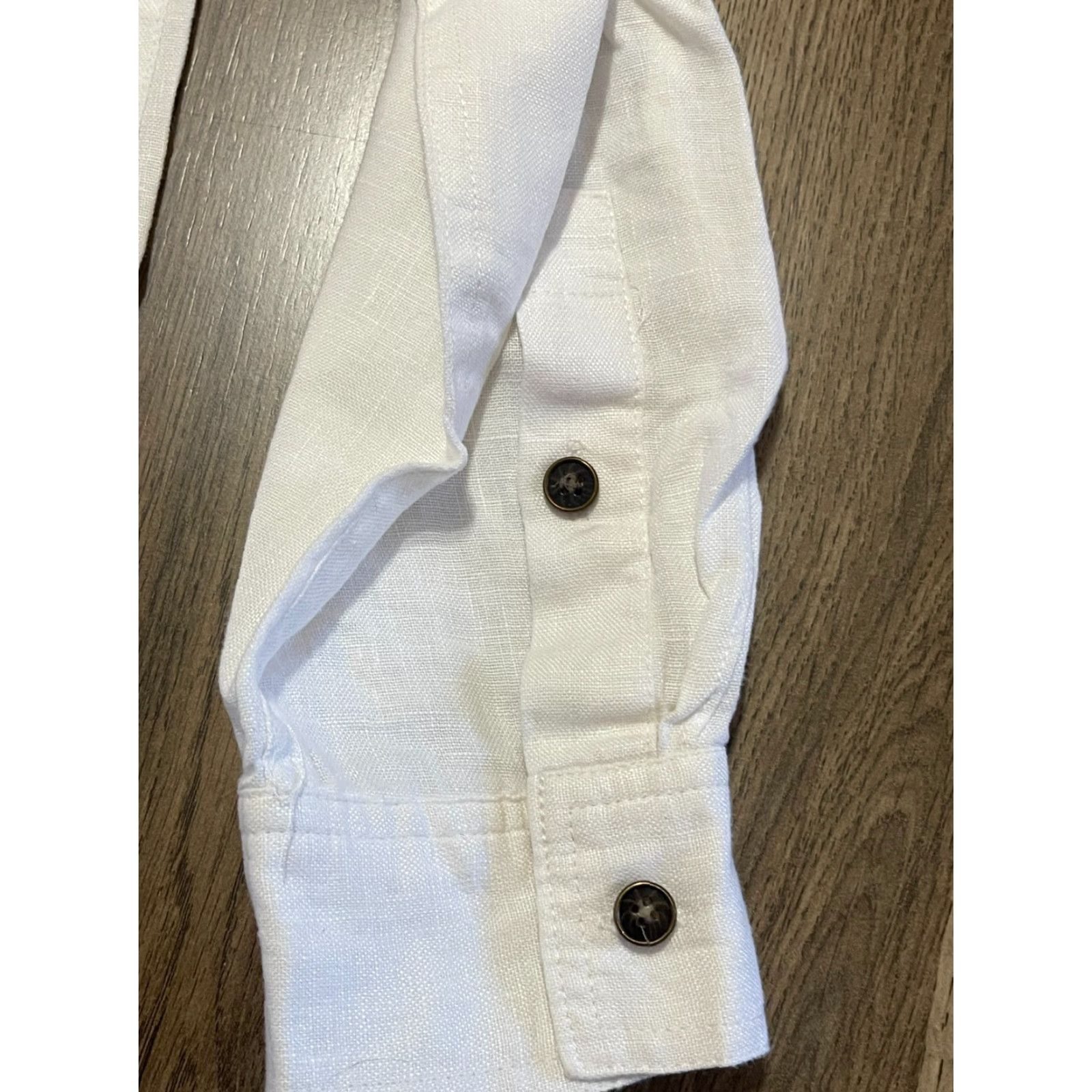 Vintage Style&Co. Shirt, Women's Size 10, White, Button-Up, Long Sleeve, Casual, Regular, Fall/Spring/Summer, Women, Style&Co. Size L / US 10 / IT 46 - 5 Thumbnail