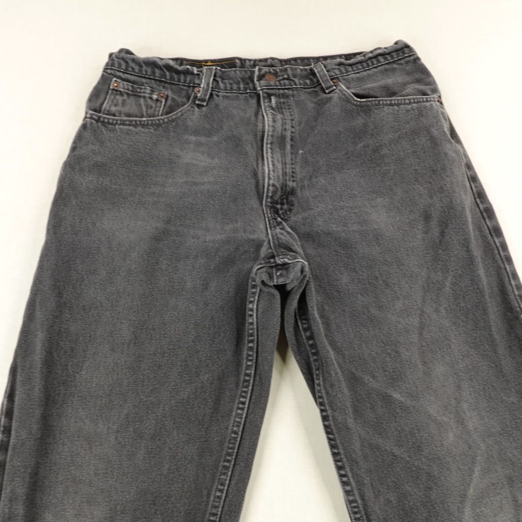 Levi's VINTAGE Levi's Jeans Mens 38x32 Gray Denim 550 Relaxed Tapered 90s 90s Levi's 500 Series Regular Mens Jeans Gray Cotton Denim Bagging 38x32 Size US 35 - 2 Thumbnail