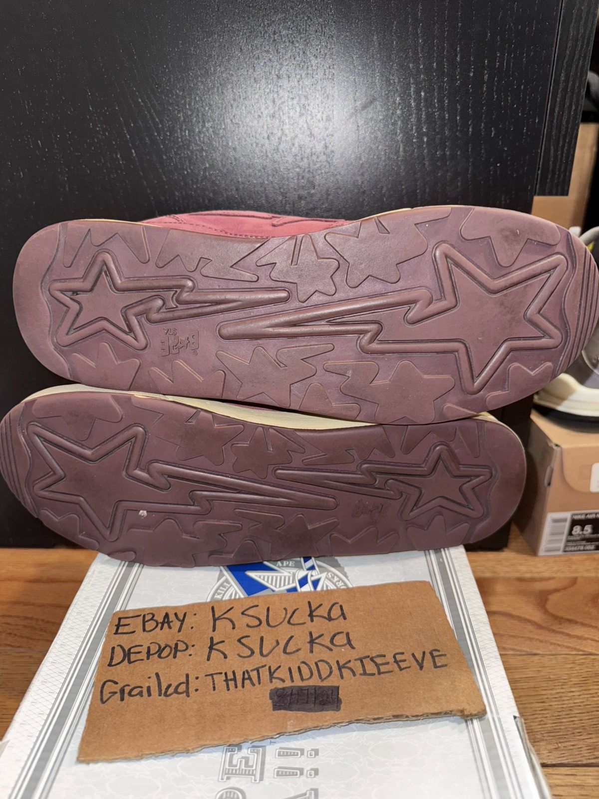 Bape × Nigo Bapesta Roadsta Rare Red Brown Size US 8.5 / EU 41-42 - 6 Thumbnail