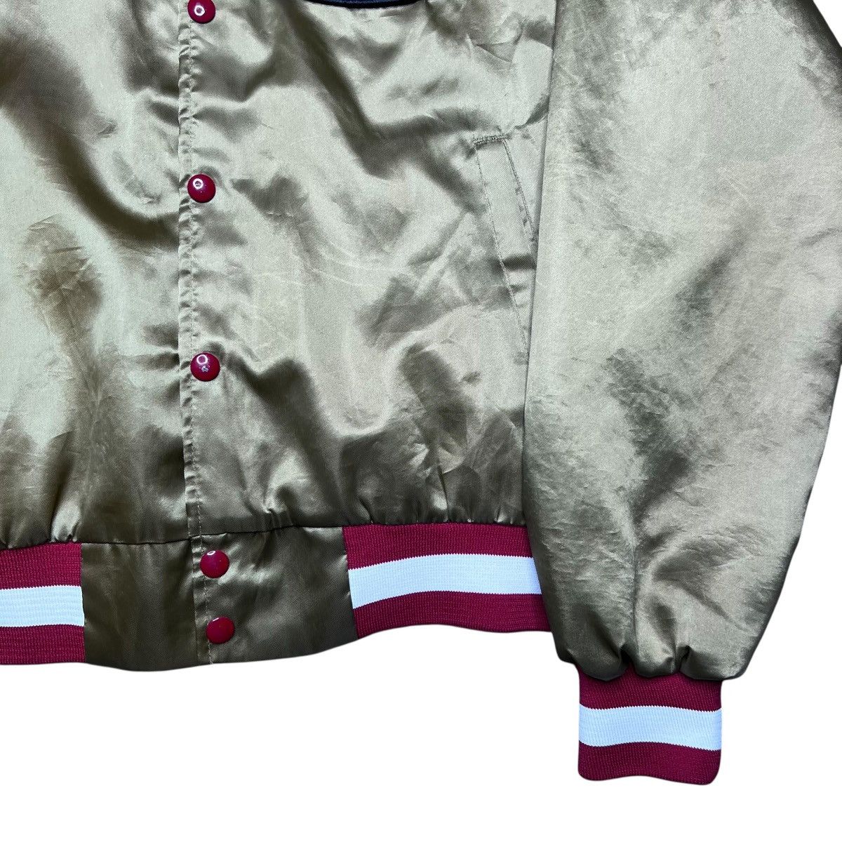 NFL San Francisco 49ers Chalk Line Plain Back Satin Jacket