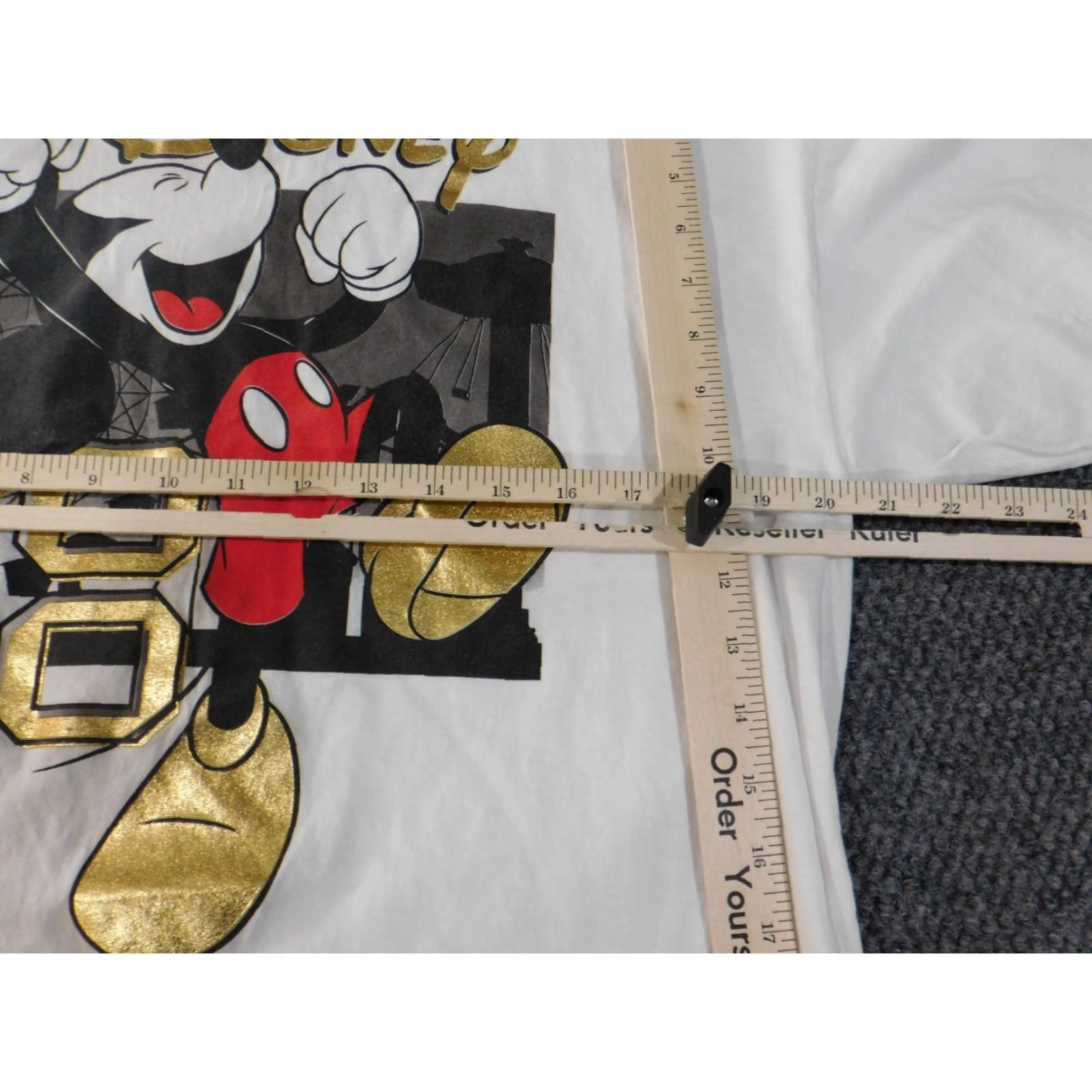 Disney Disney Mickey Mouse Shirt Men Large White Crew Neck Short Sleeve Cotton Knit Logo Classic - Men's T-Shirt Size US L / EU 52-54 / 3 - 4 Thumbnail