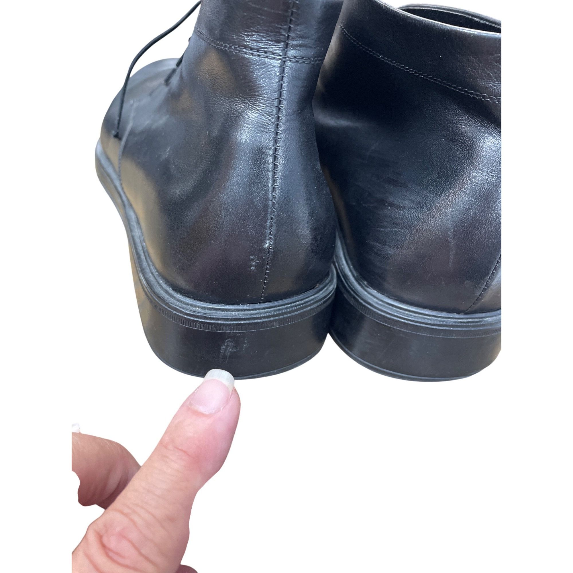 Salvatore Ferragamo Salvatore Ferragamo Mens Italian Black Leather Chukka Boots Size US 12 / EU 45 - 10 Thumbnail