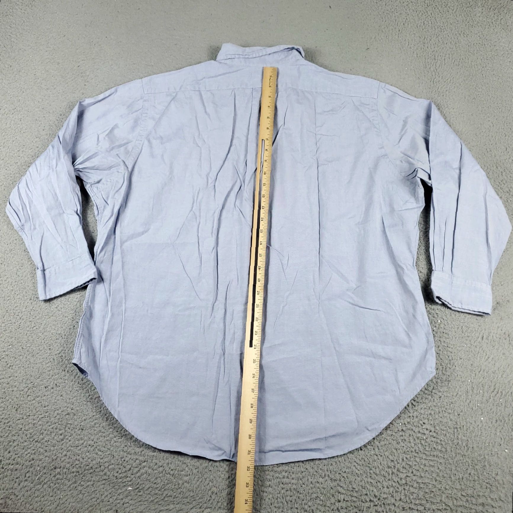 Ralph Lauren Ralph Lauren Dress Shirt Mens 17.5 Blue Long Sleeve Button-Up Cotton Size 46R - 5 Thumbnail